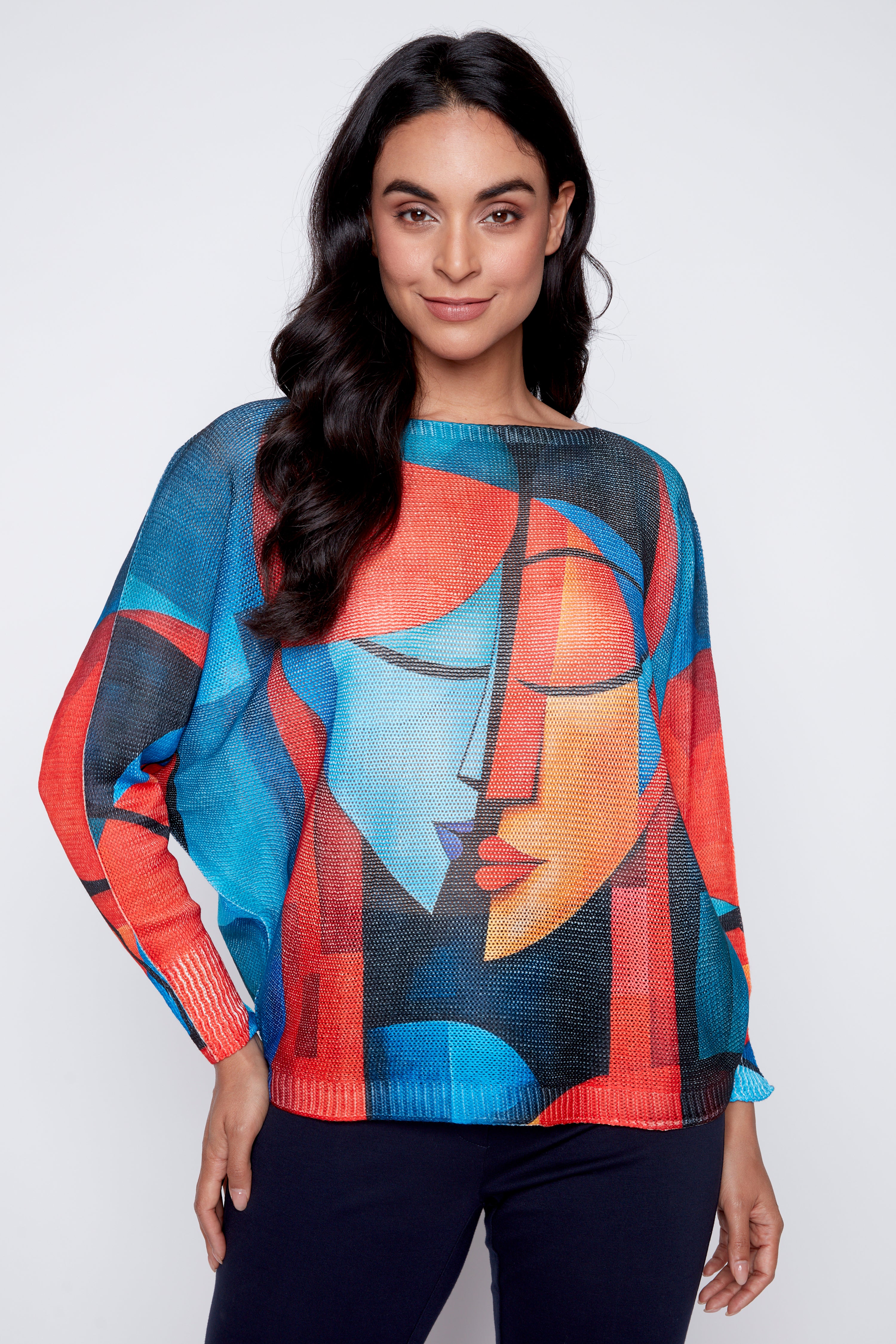 Le pull abstrait avec visage de Picasso