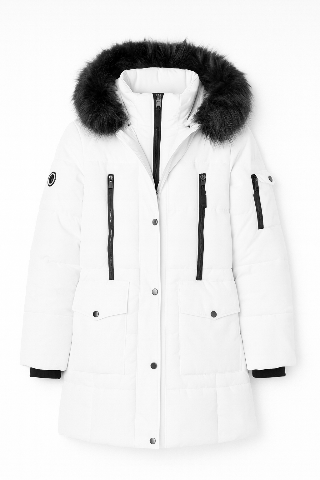 Fur hood puffer jacket