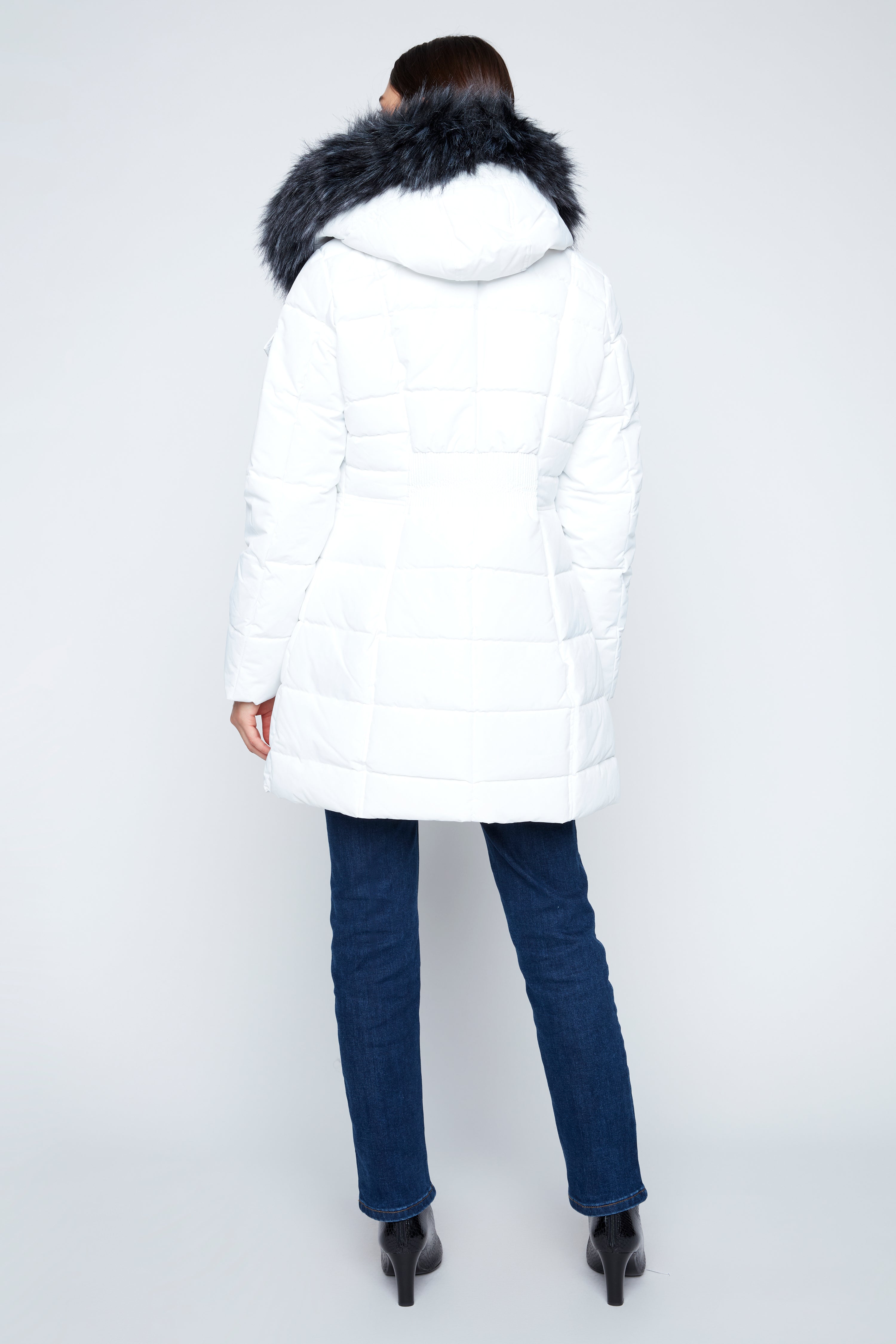 Fur hood puffer jacket