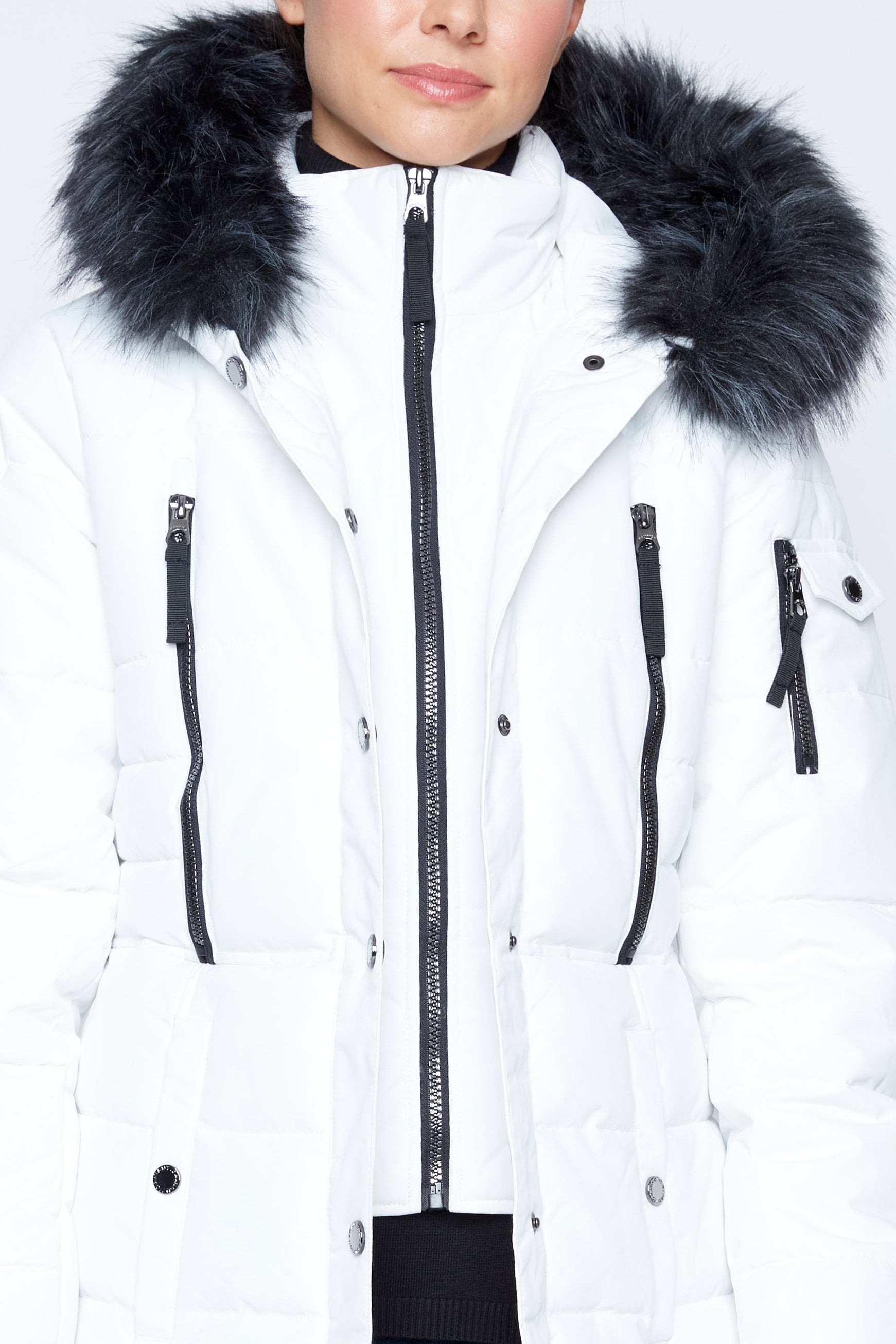 Fur hood puffer jacket