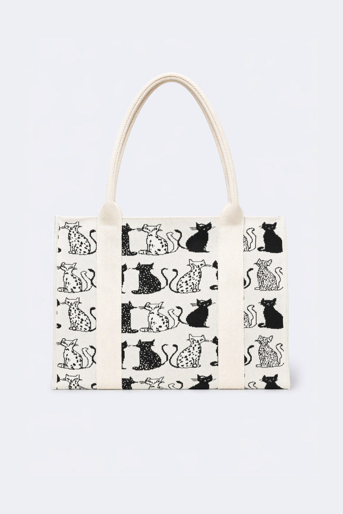 Cat print tote bag