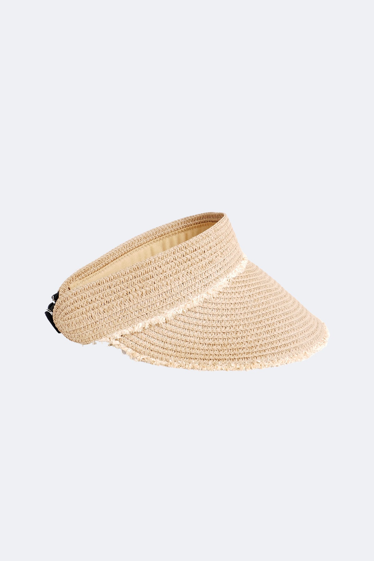 Wide brim straw visor