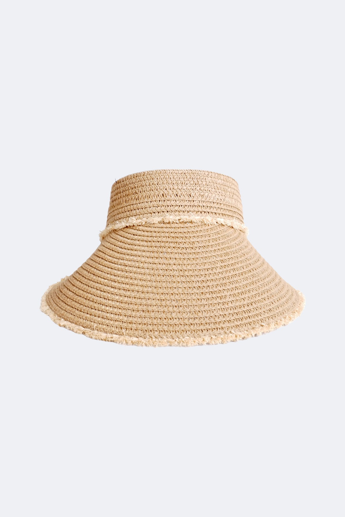 Wide brim straw visor