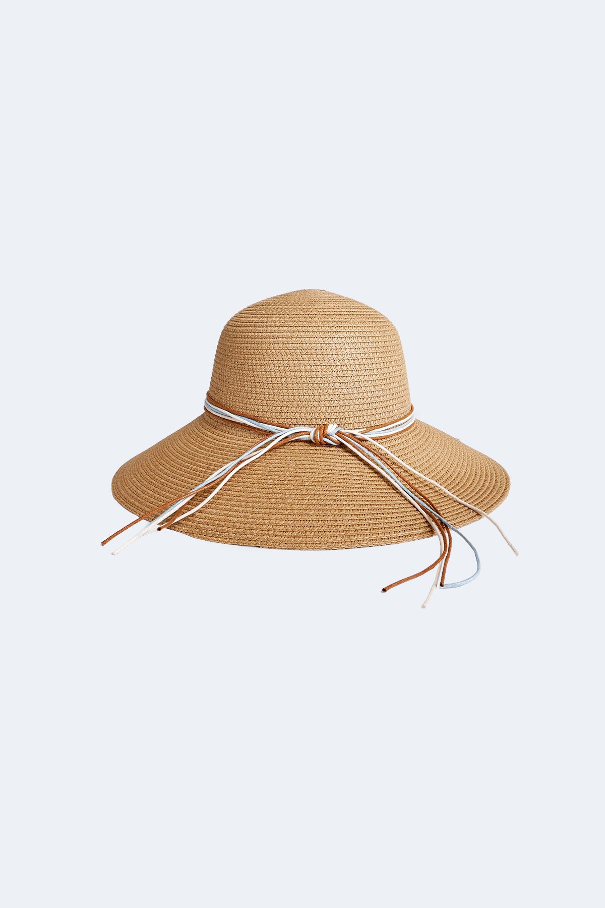 Beaded band straw sun hat