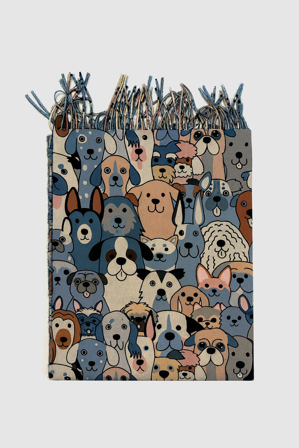 Multi colored dogs design scarf