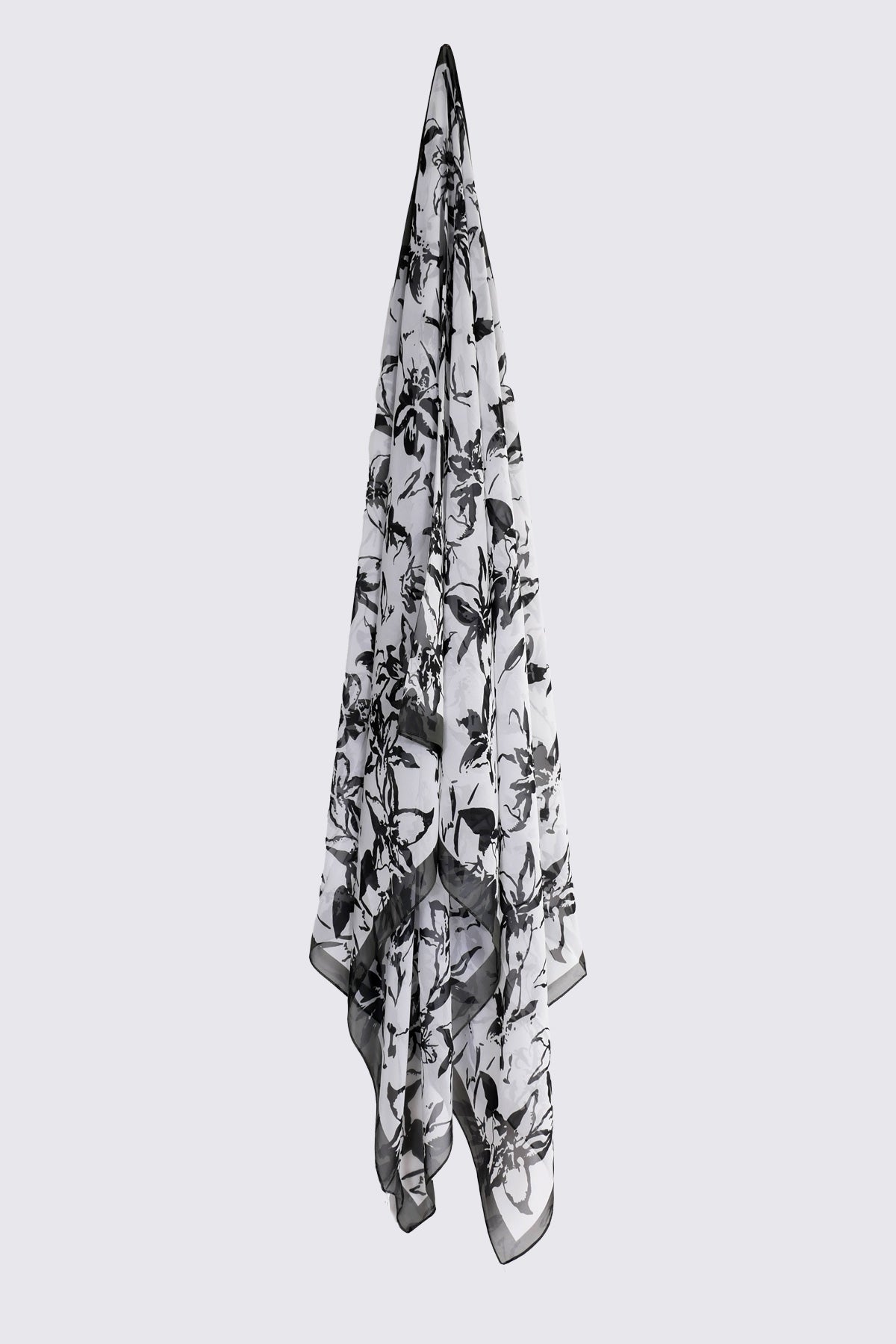 L'écahrpe fleuri avec bordure