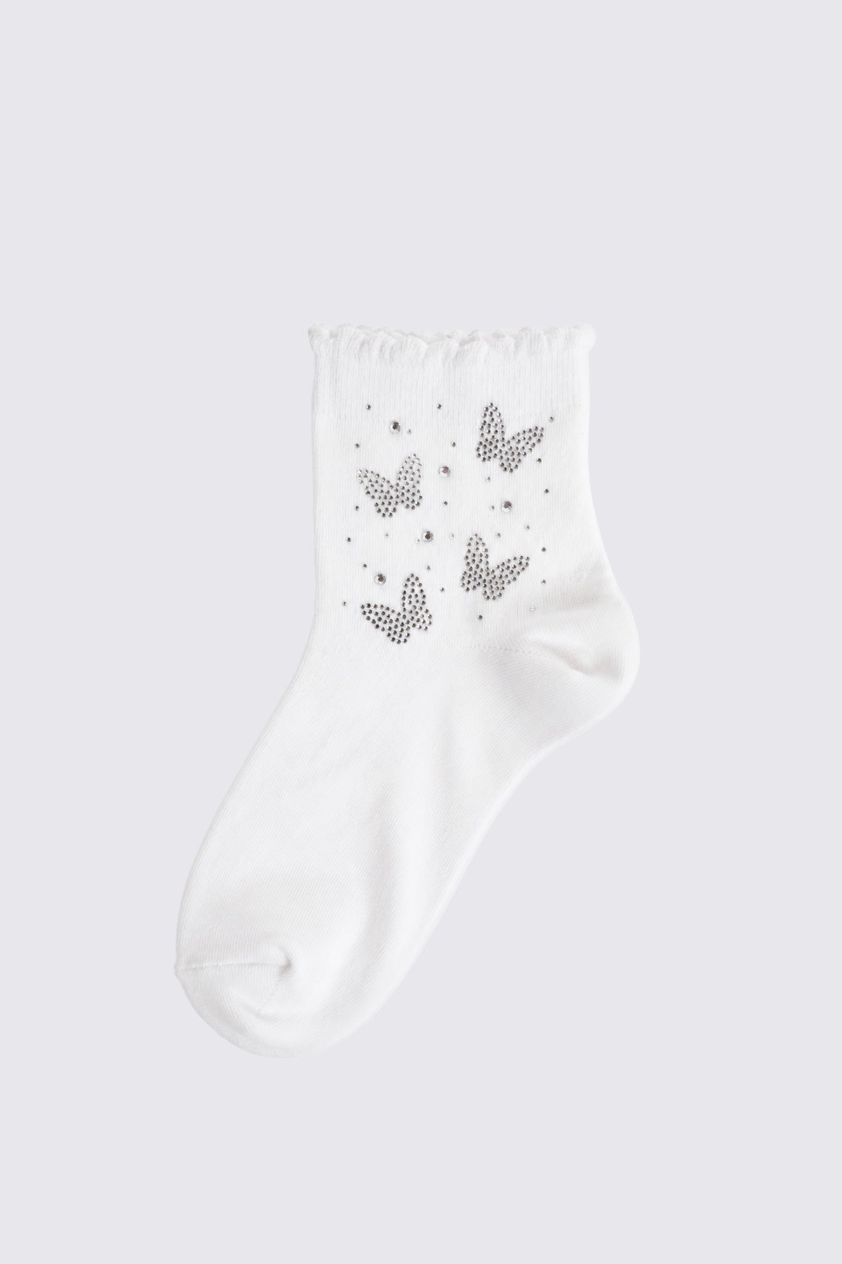Les chaussettes papillon strass