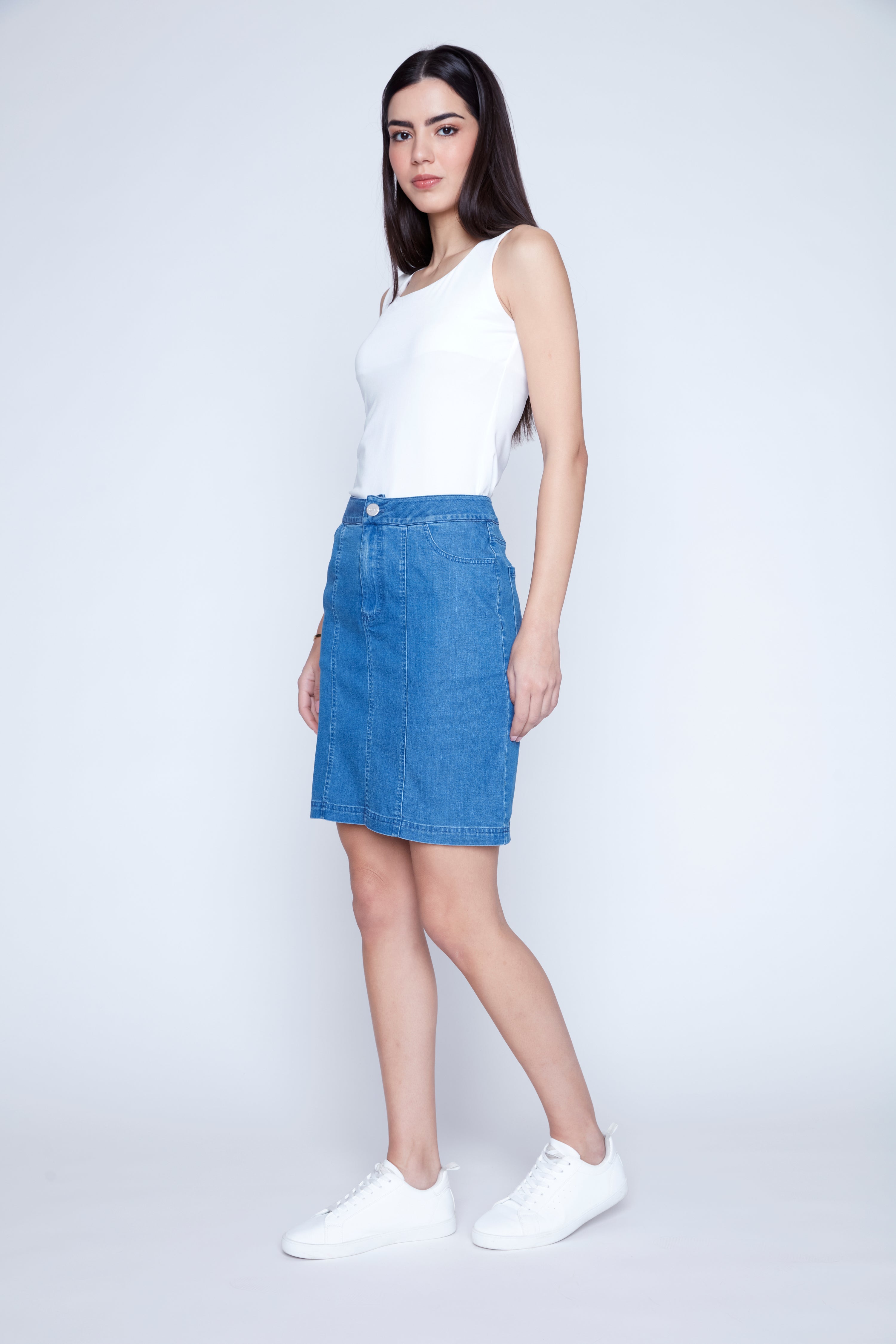 Tencel pencil skort