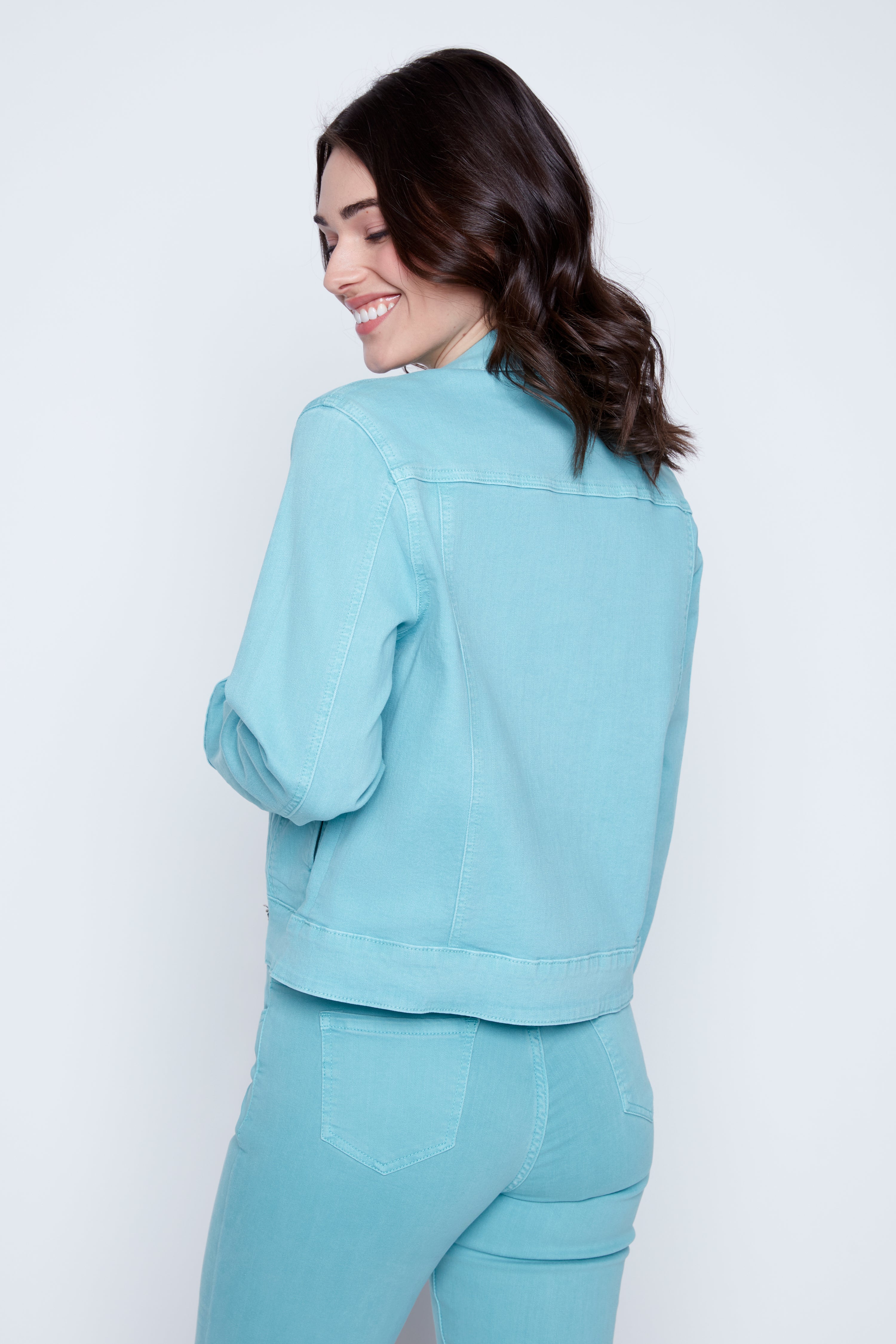 Colored denim jacket