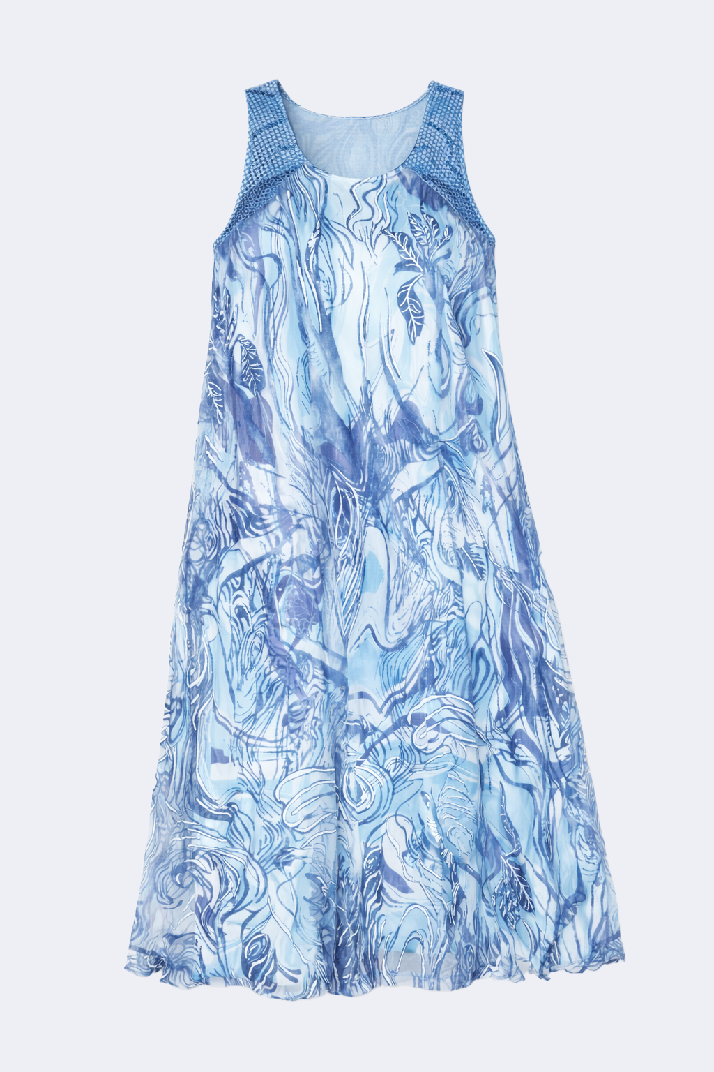 La robe plissée imprimée