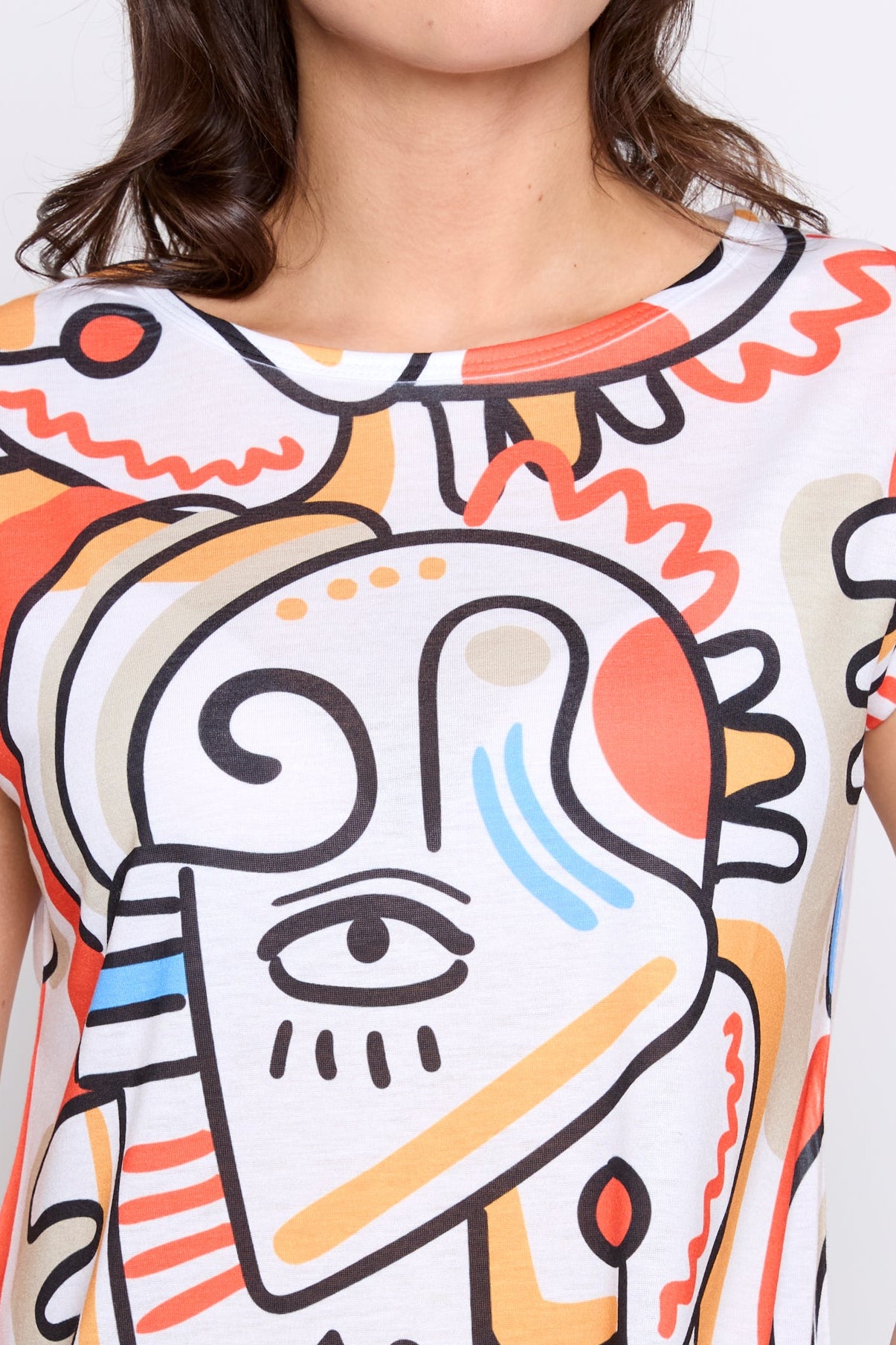 Abstract Picasso print t-shirt