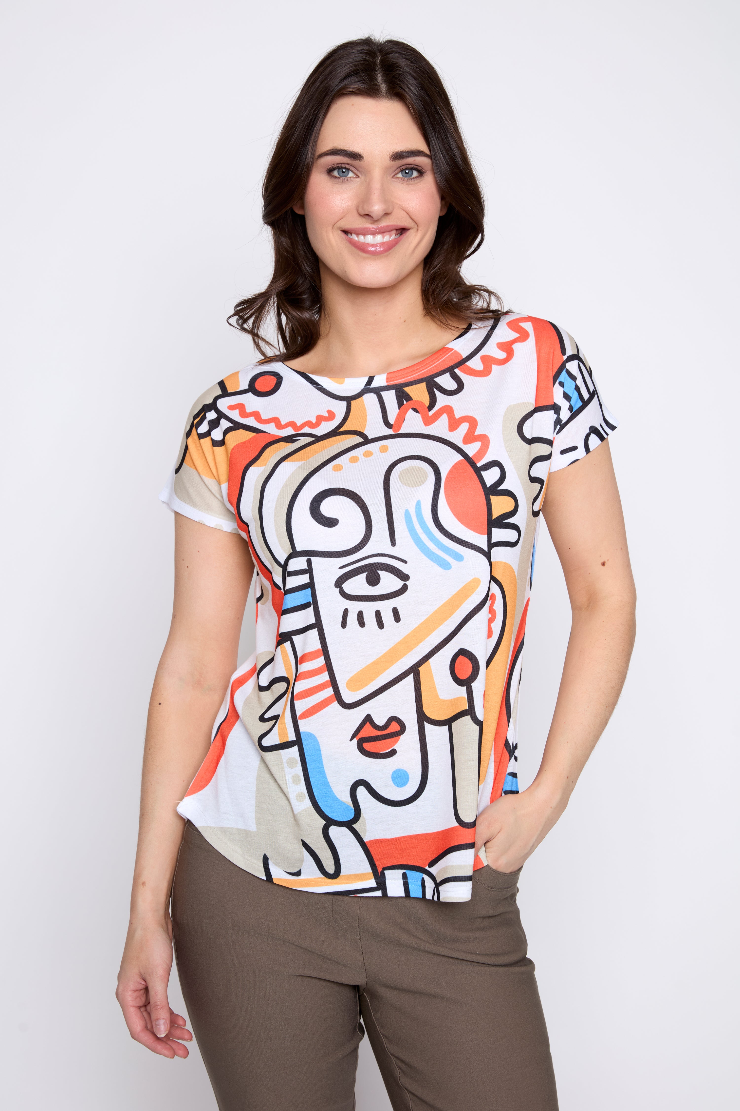 Abstract Picasso print t-shirt