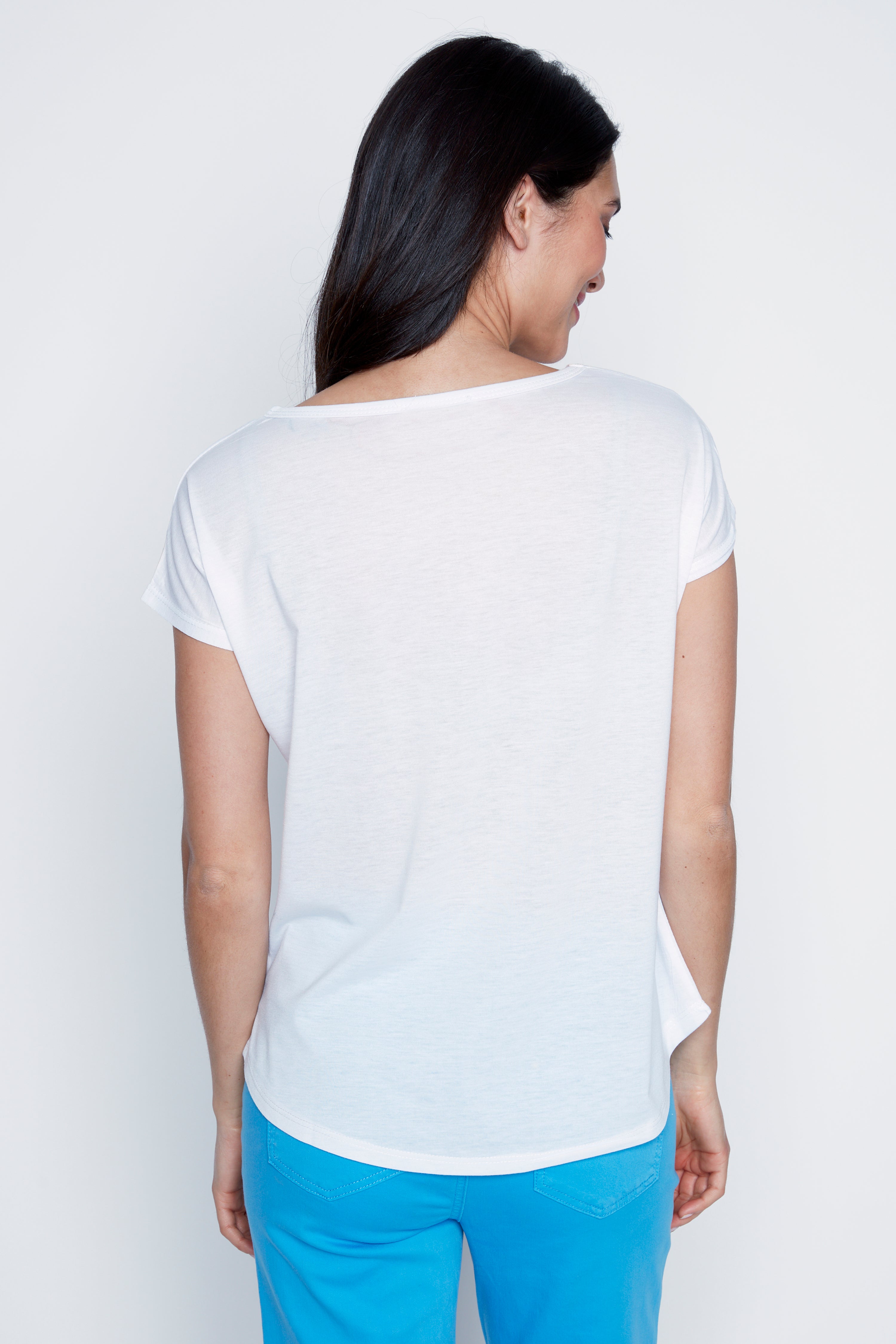 Le t-shirt imprimé hortensia coloré