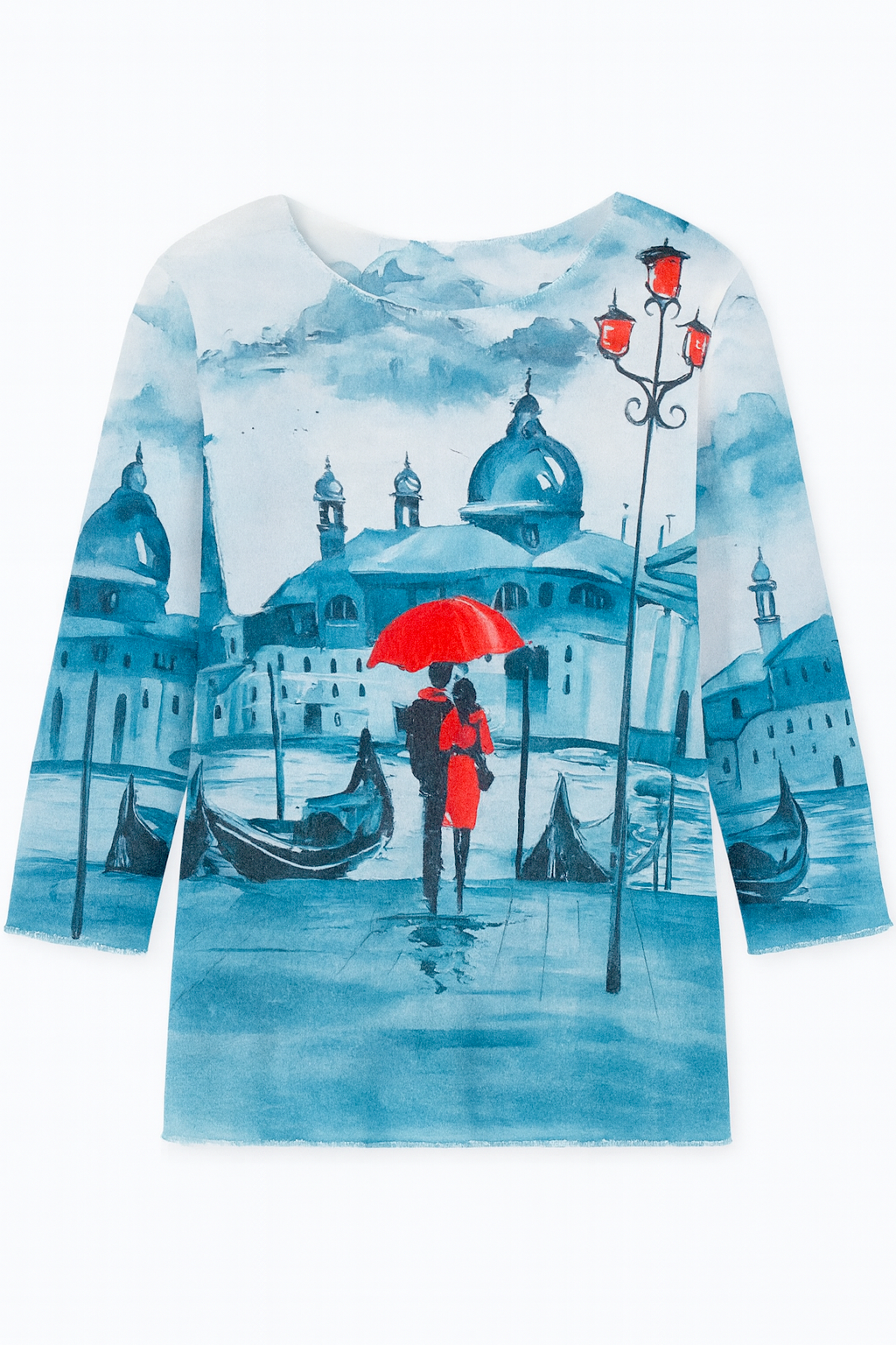 Venice print knit top