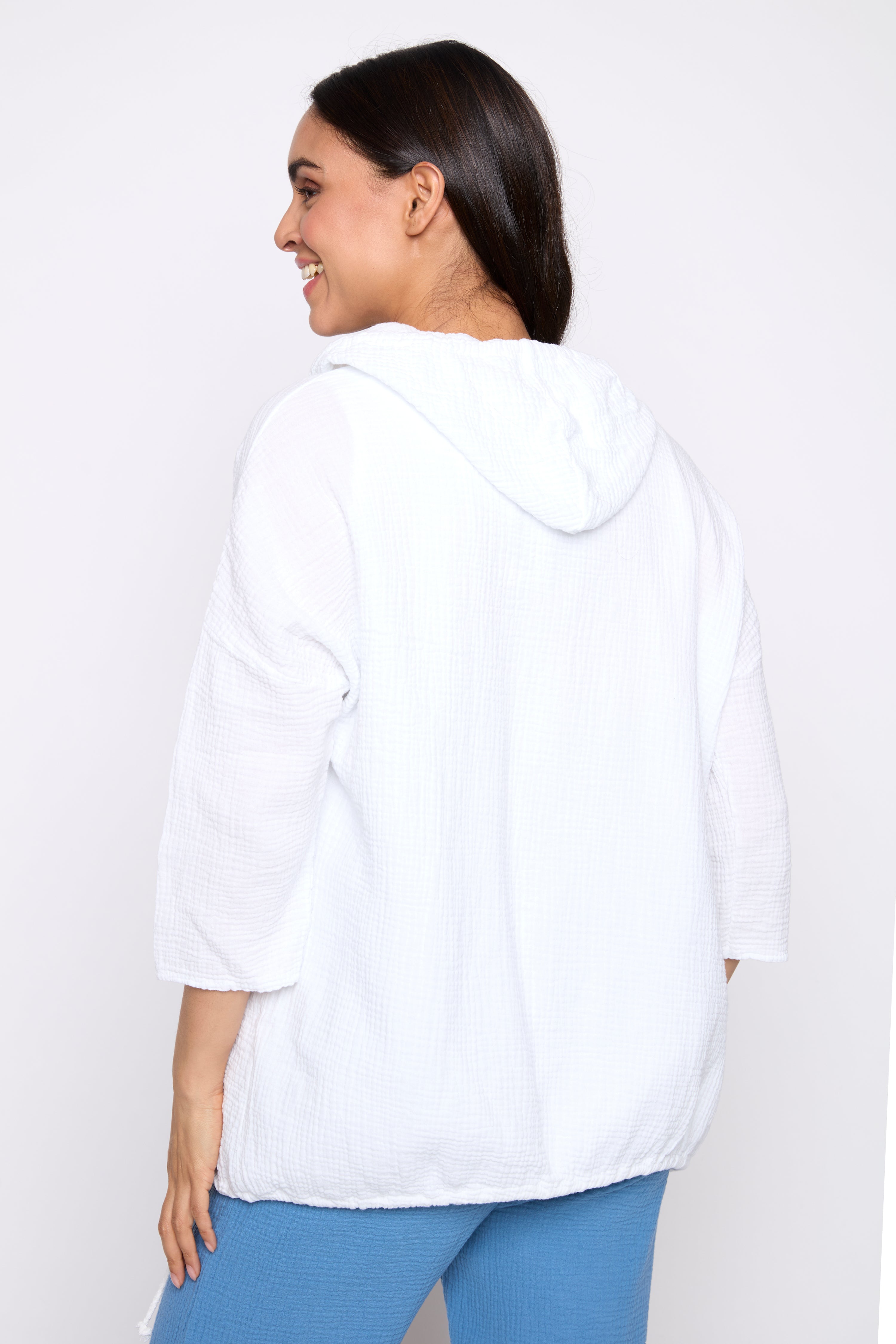 Cotton gauze hoodie