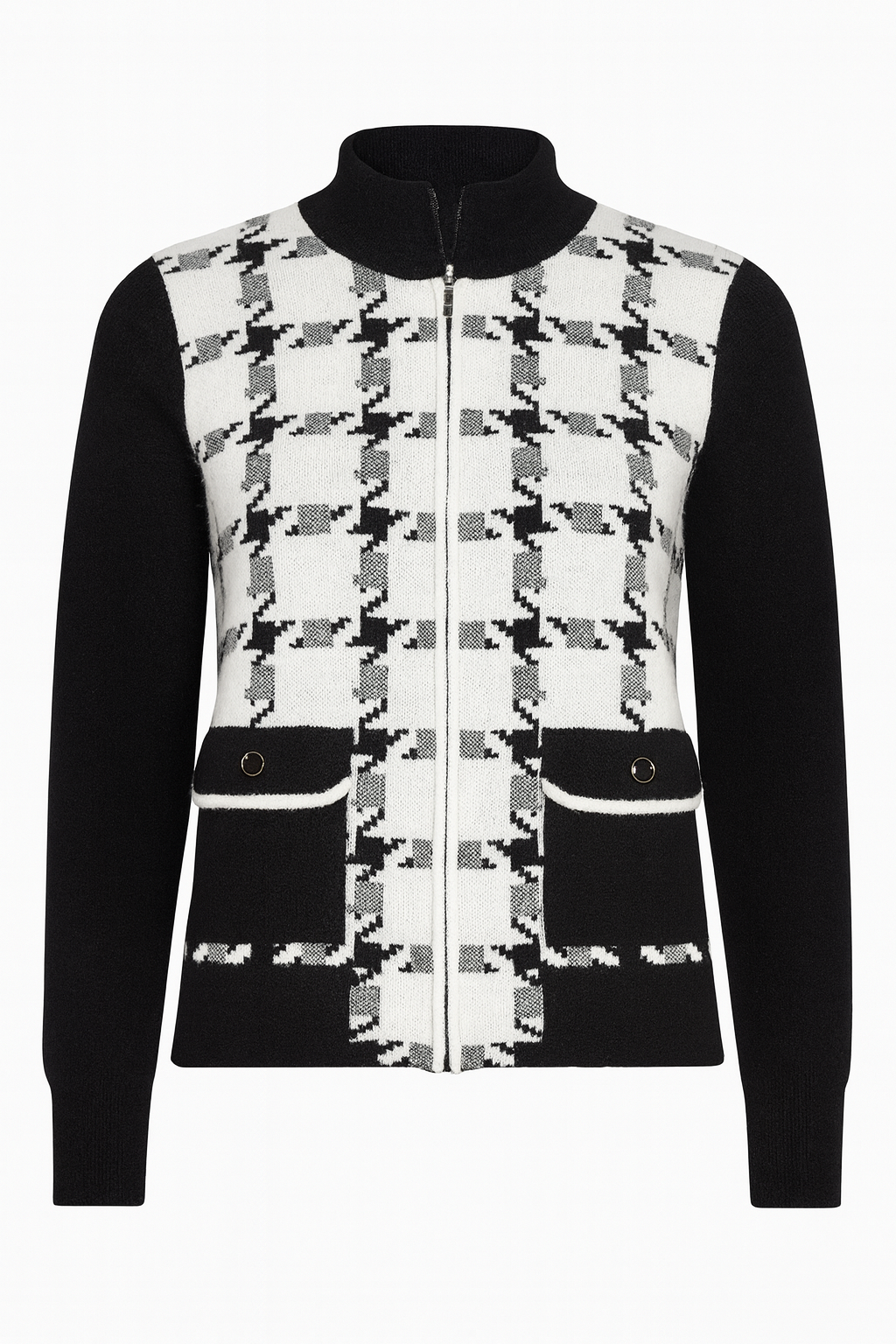Houndstooth design cardigan