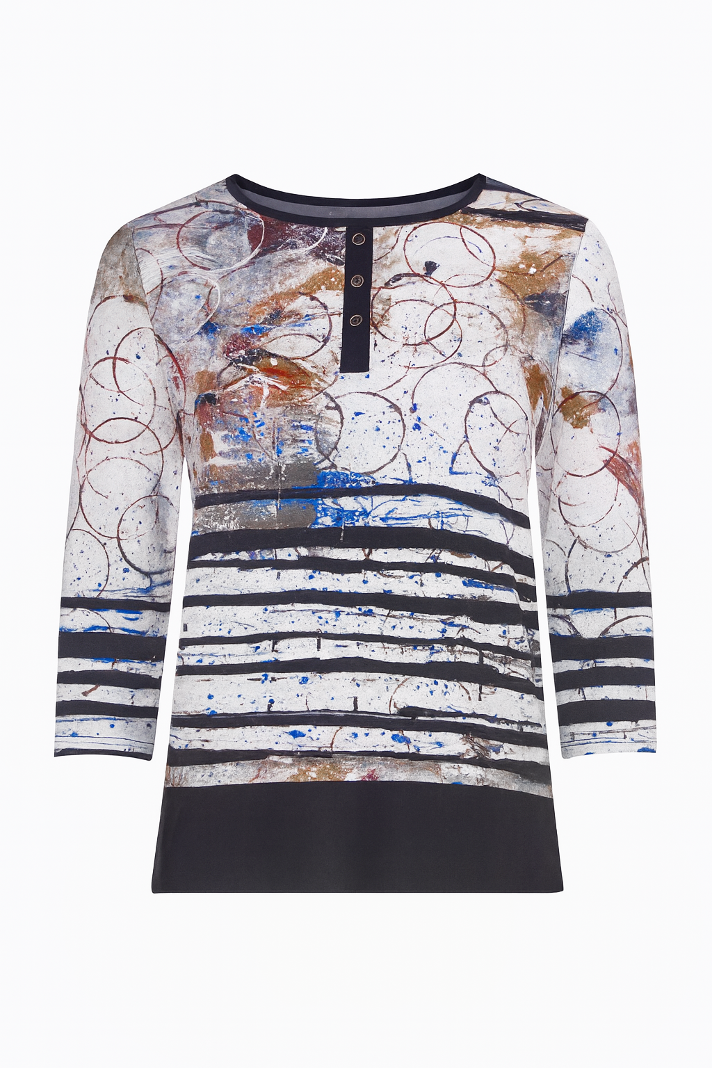 Border stripe henley top