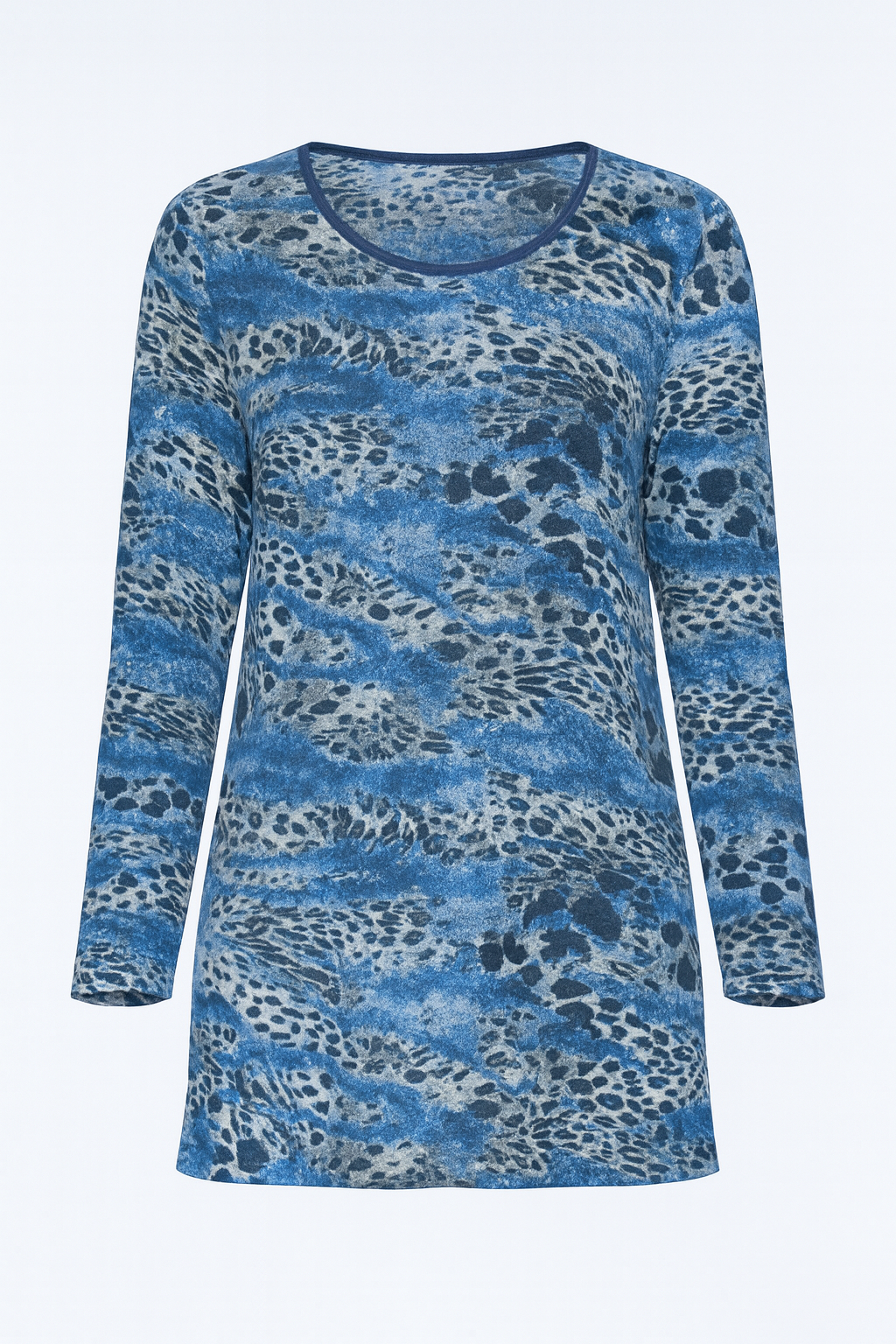 Animal print knit top