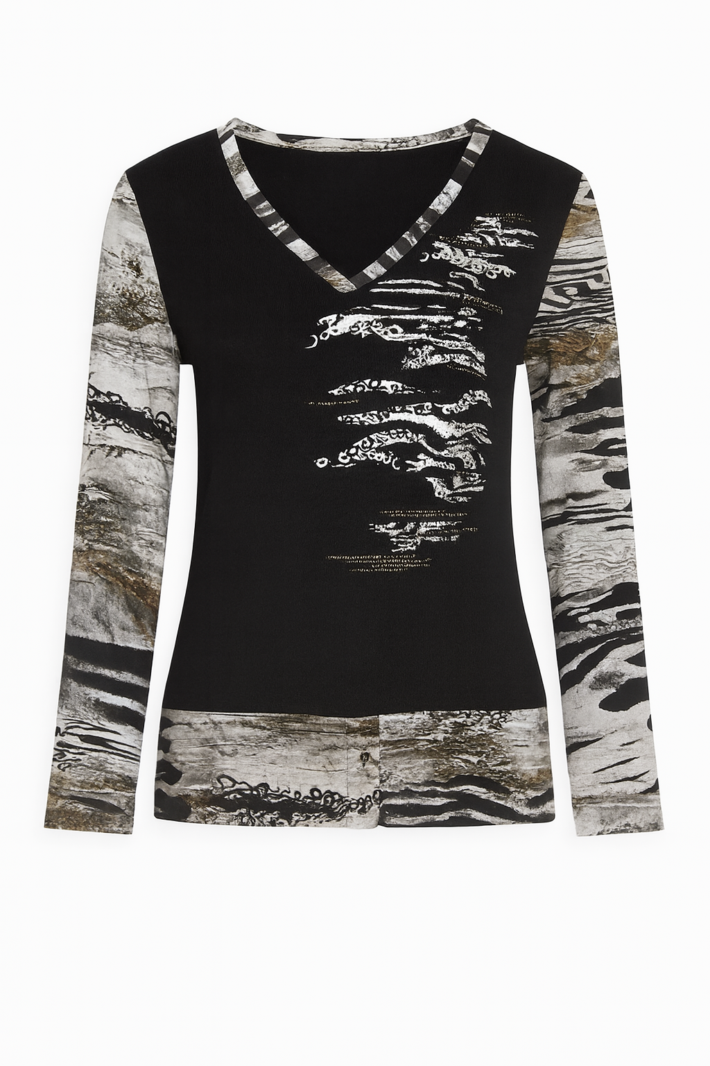 Animal print fooler blouse