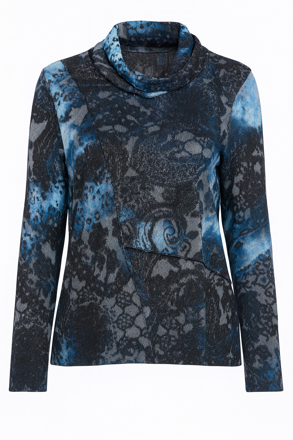 Burnout tie dye jacquard top