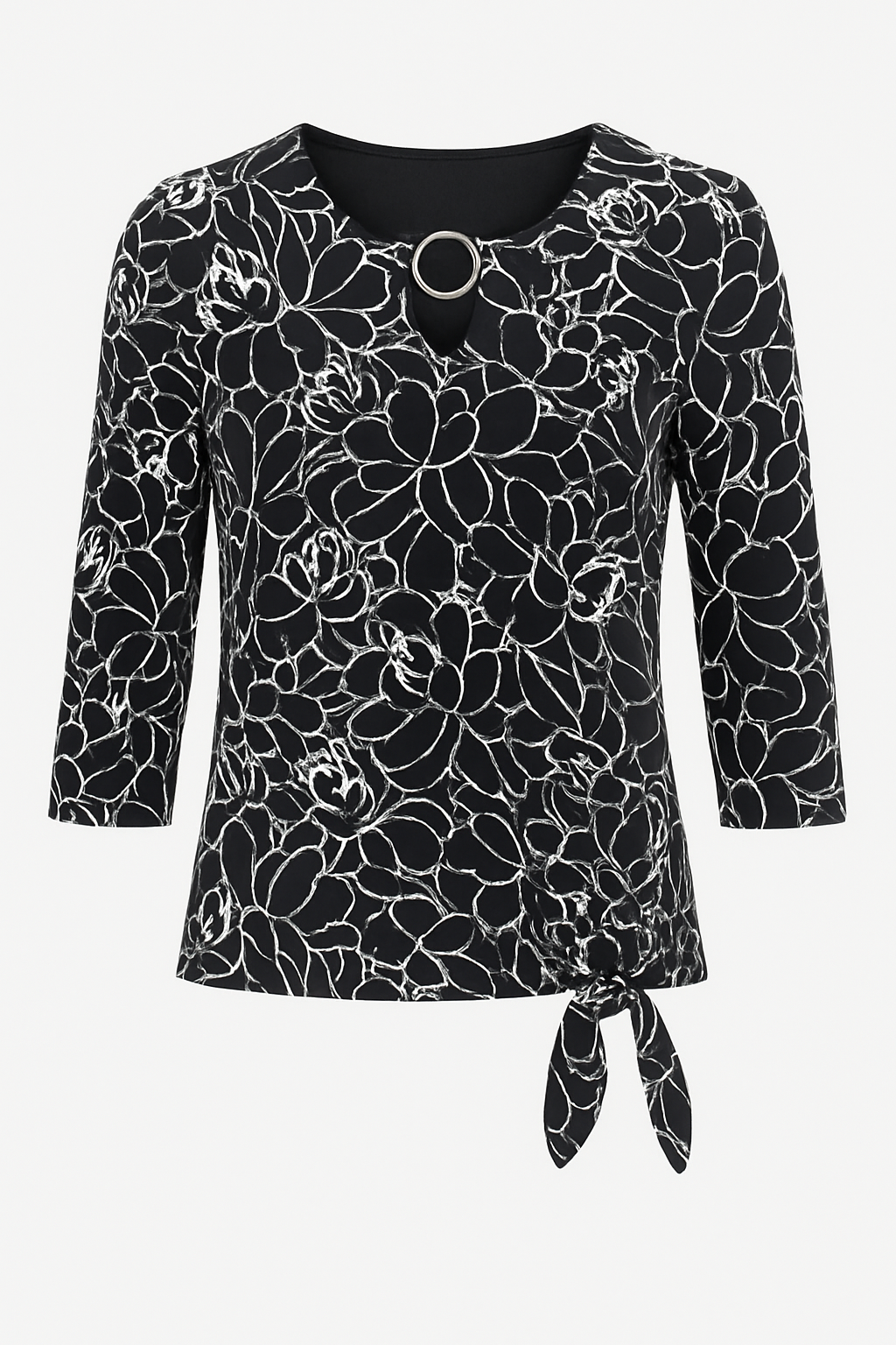 Floral knot detail top