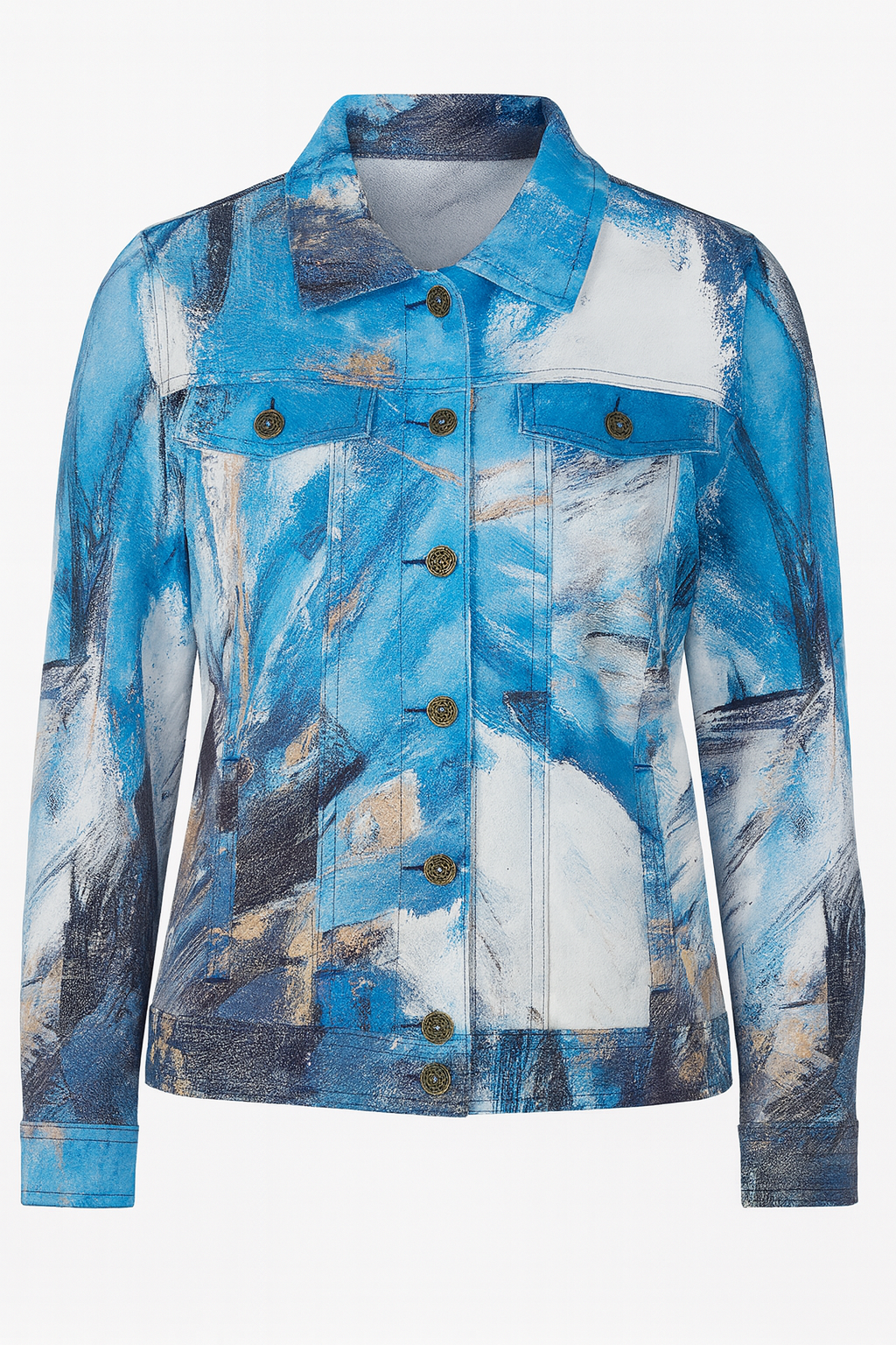 La veste style jean au design abstrait