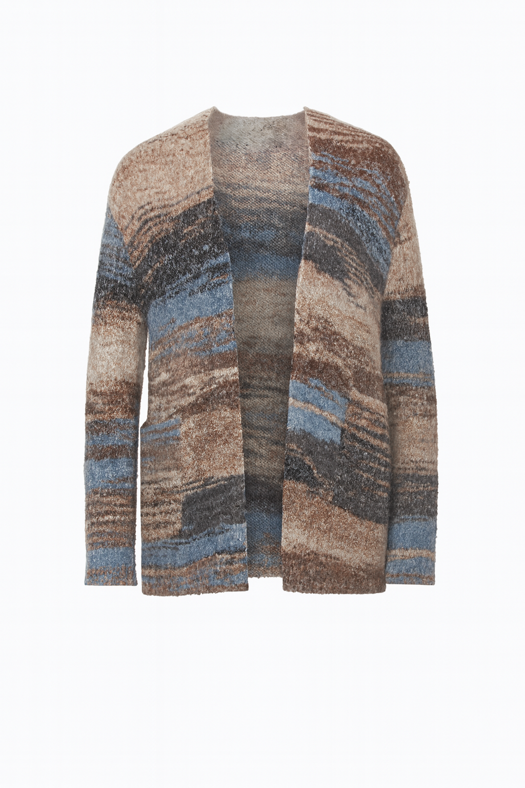 Space dye wool blend cardigan