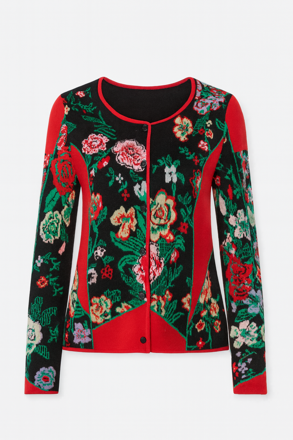 Floral design cardigan