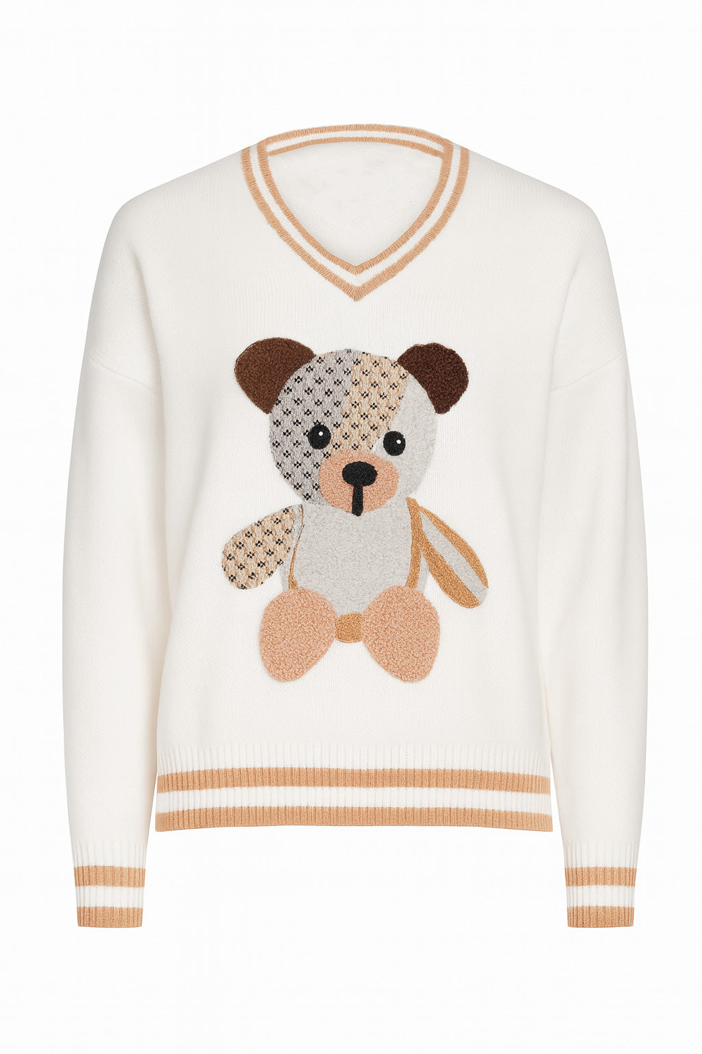 Teddy bear varsity sweater