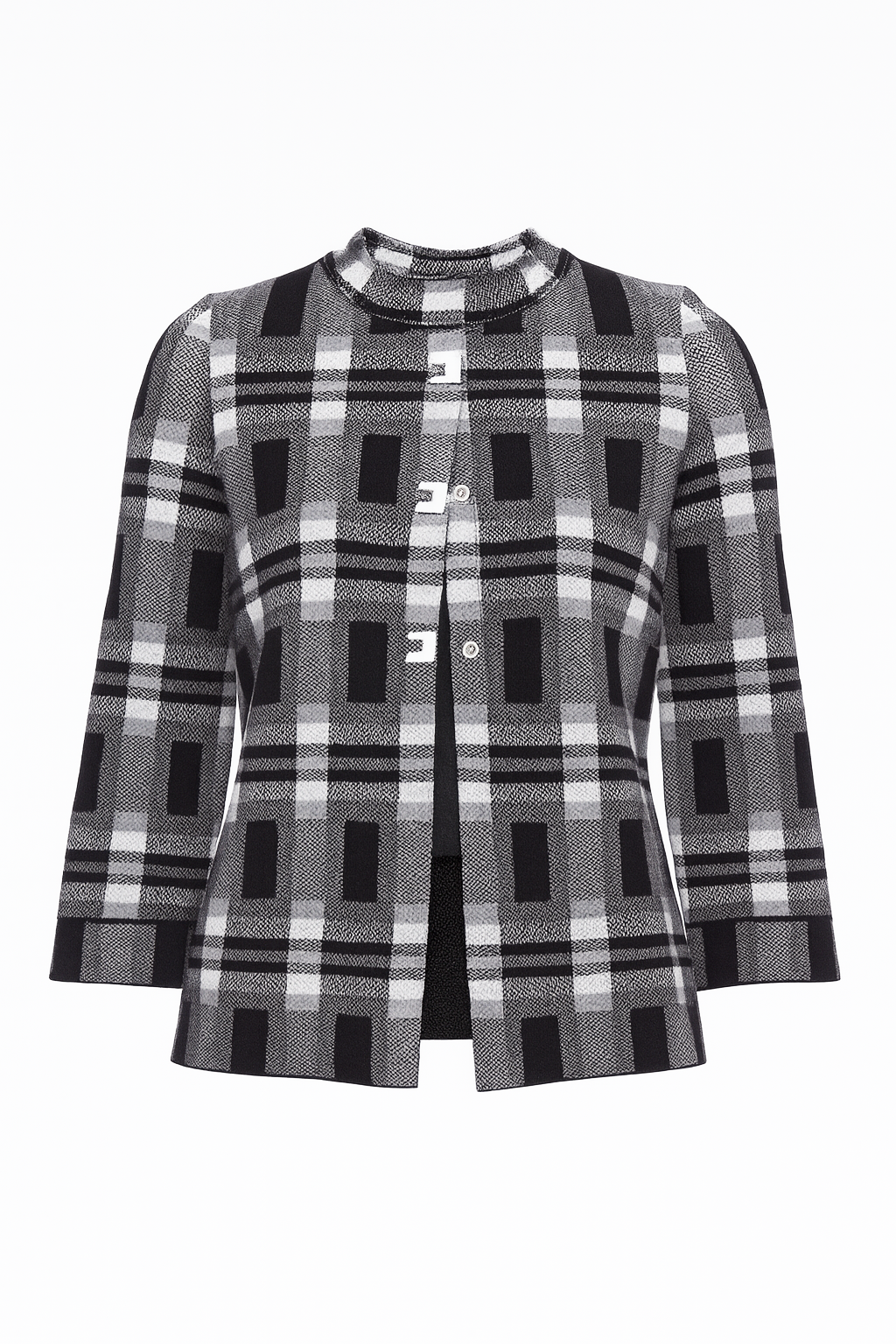 Check design cardigan