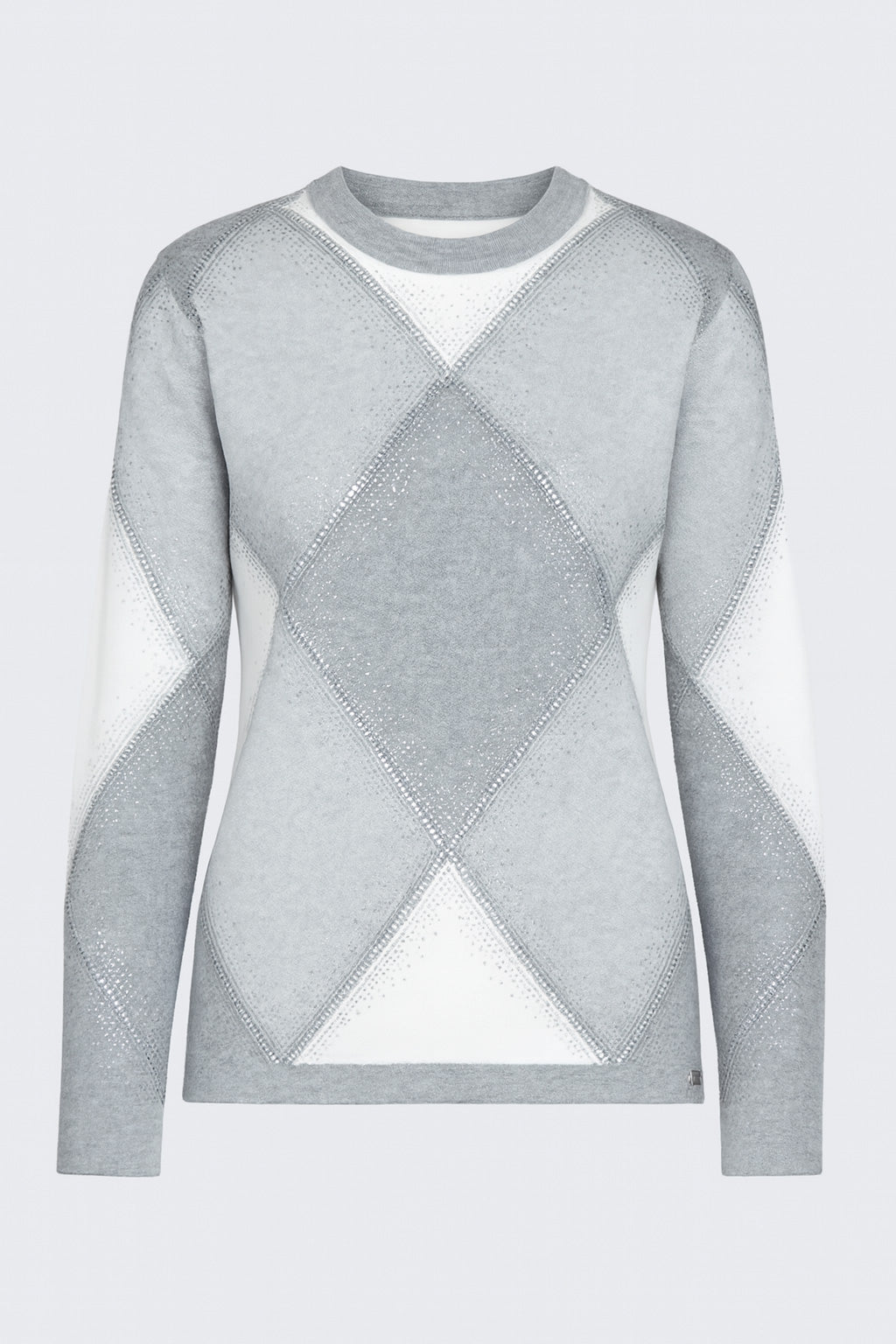 Diamond pattern jacquard sweater