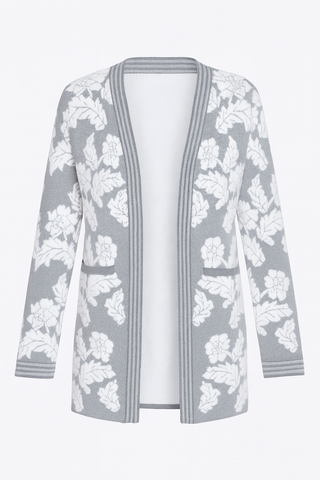 Floral jacquard cardigan