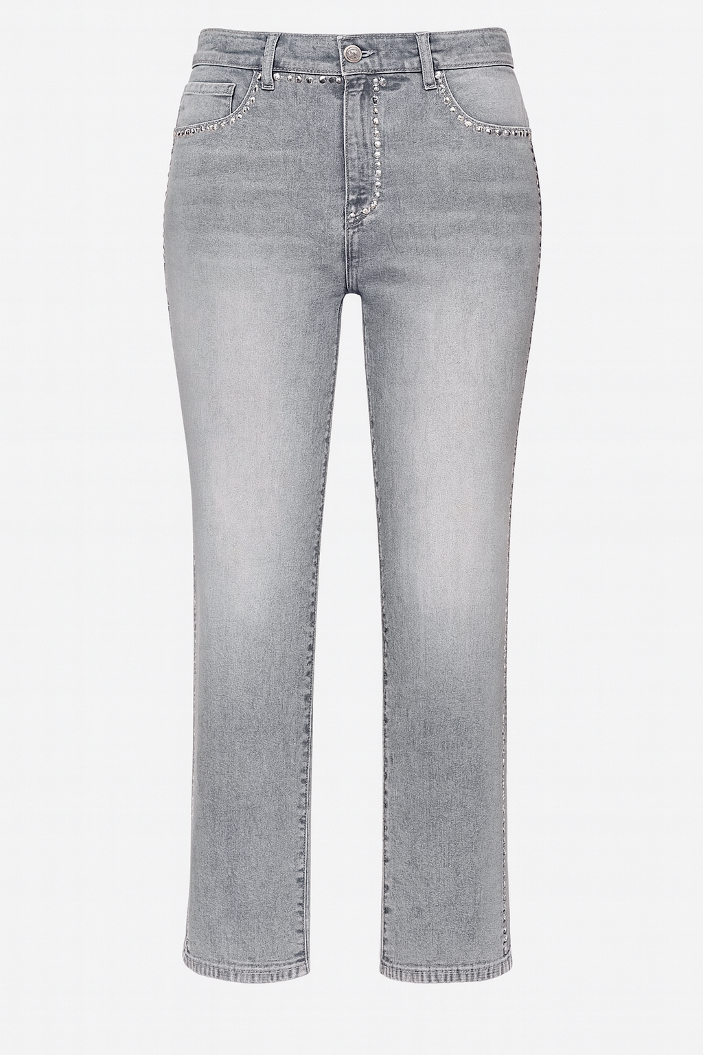 Straight leg stud detail jean