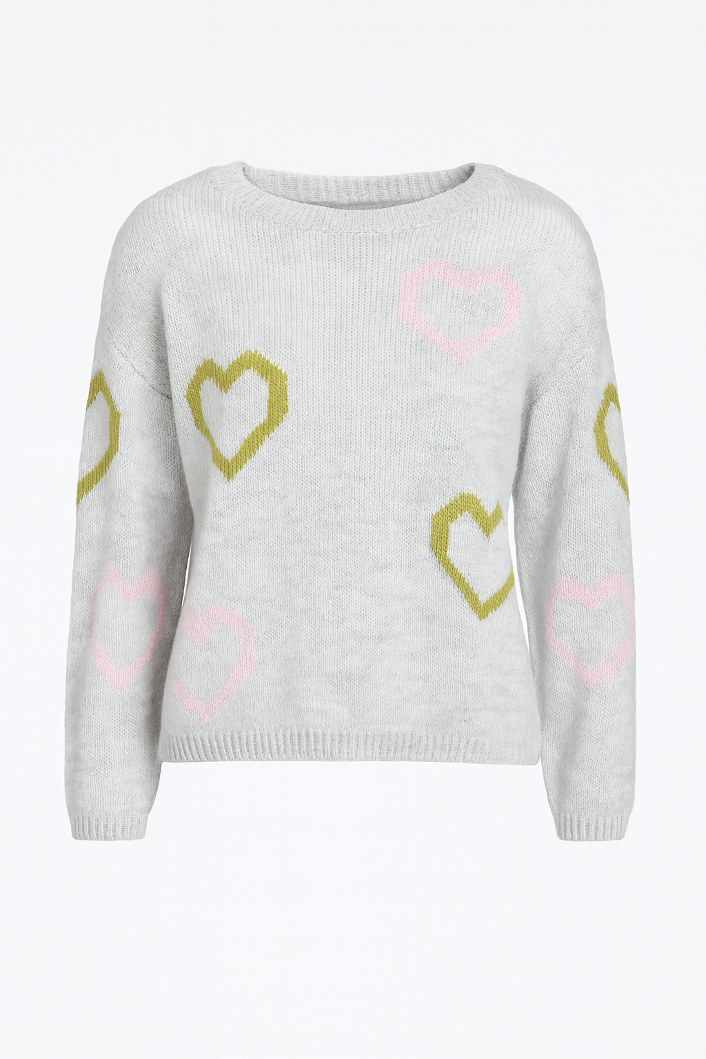 Le pull à motif coeurs