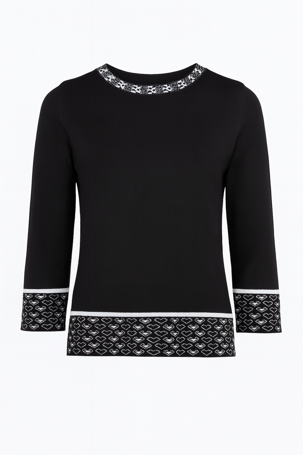 Heart border sweater