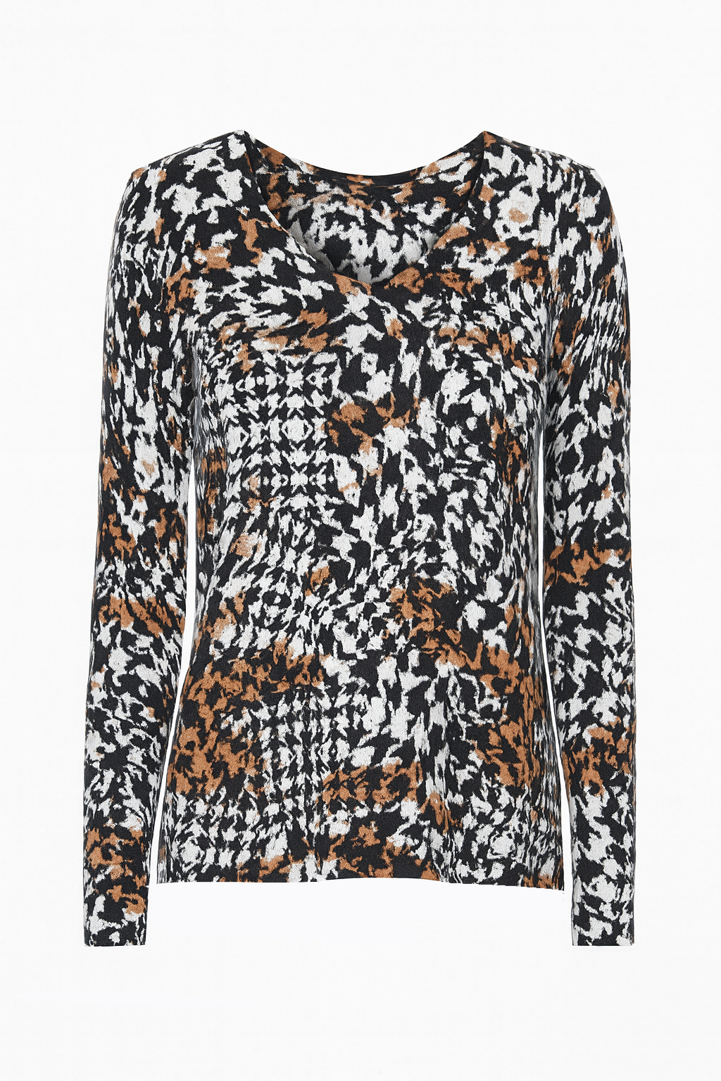 Houndstooth design sweater