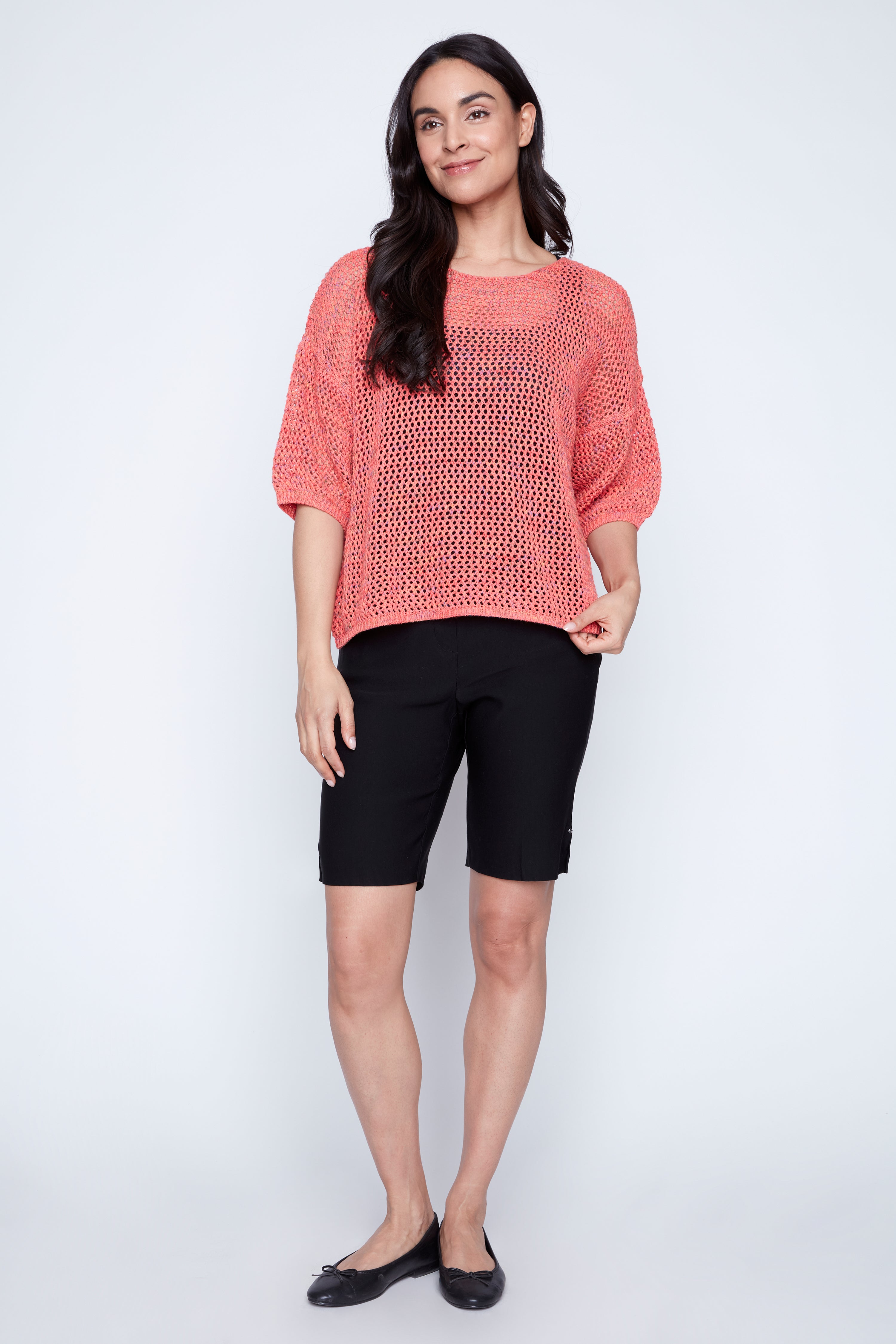 Cotton crochet sweater