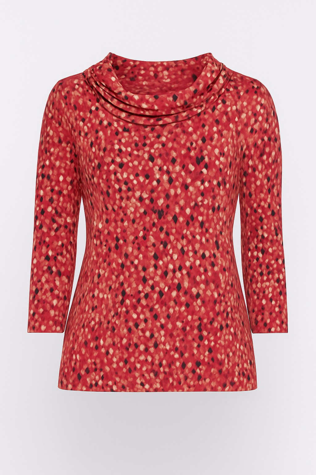 Drop neck mini dot print top