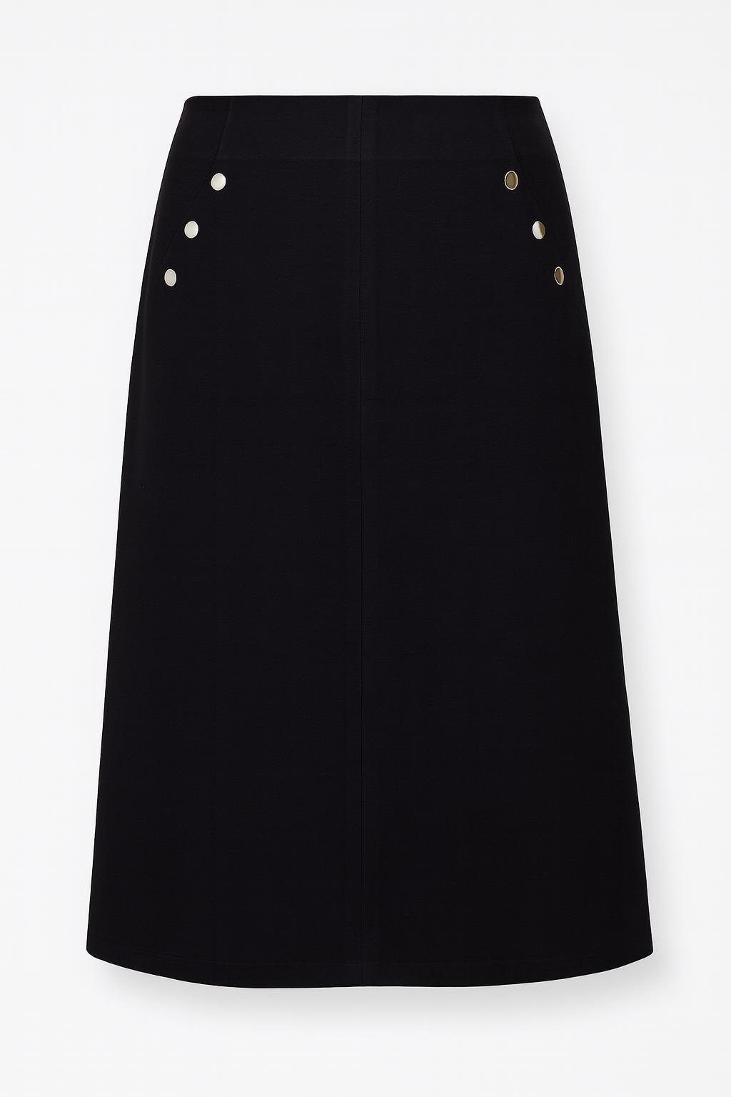 Solid pdr a-line skirt