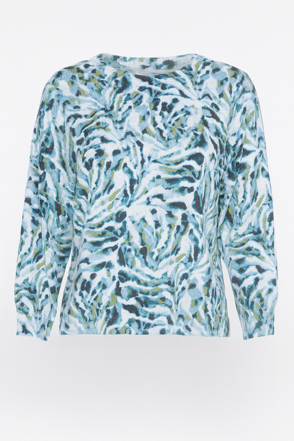 Printed soft yarn sweater