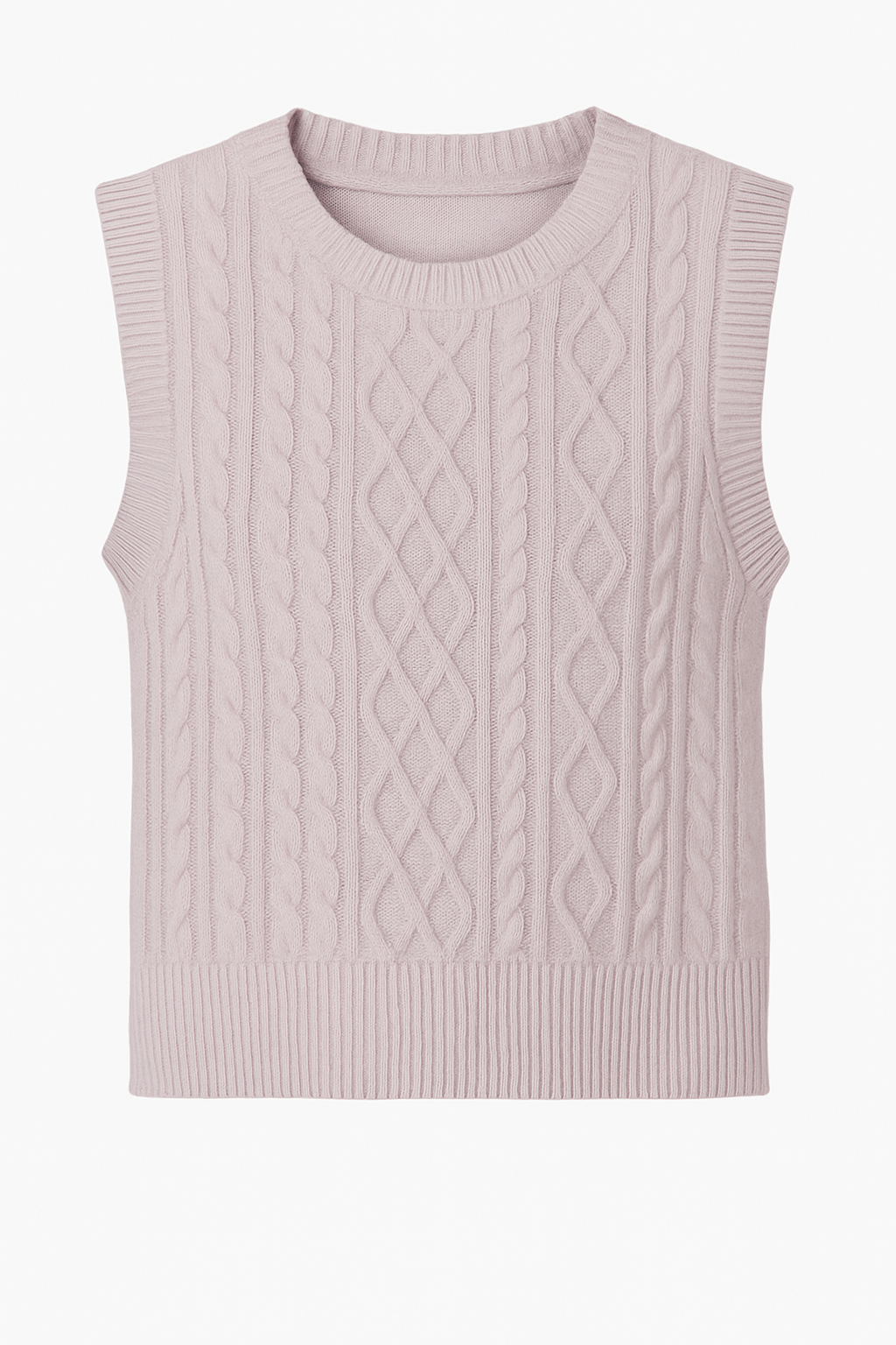 Cable sweater vest