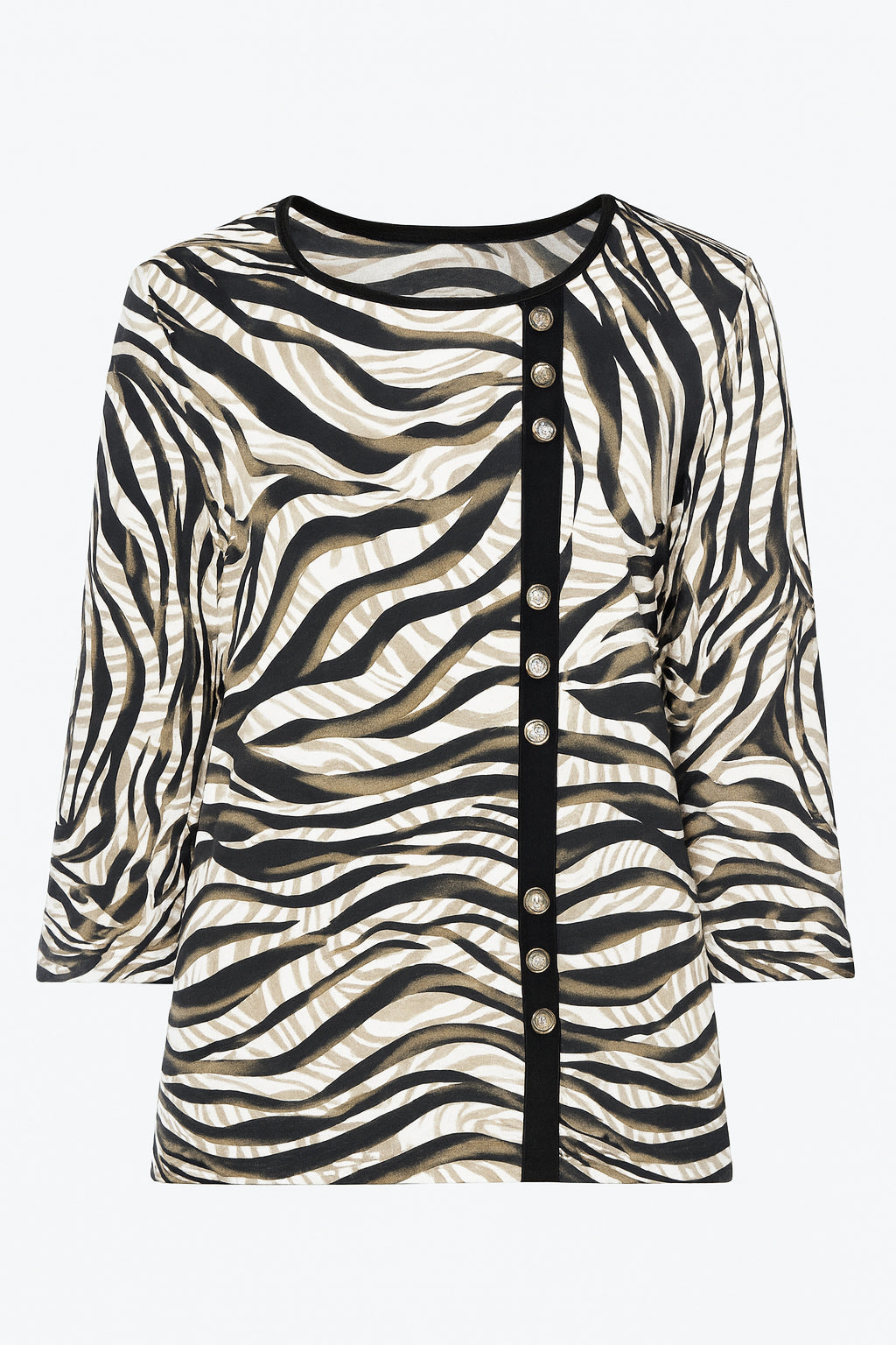 Zebra print knit top