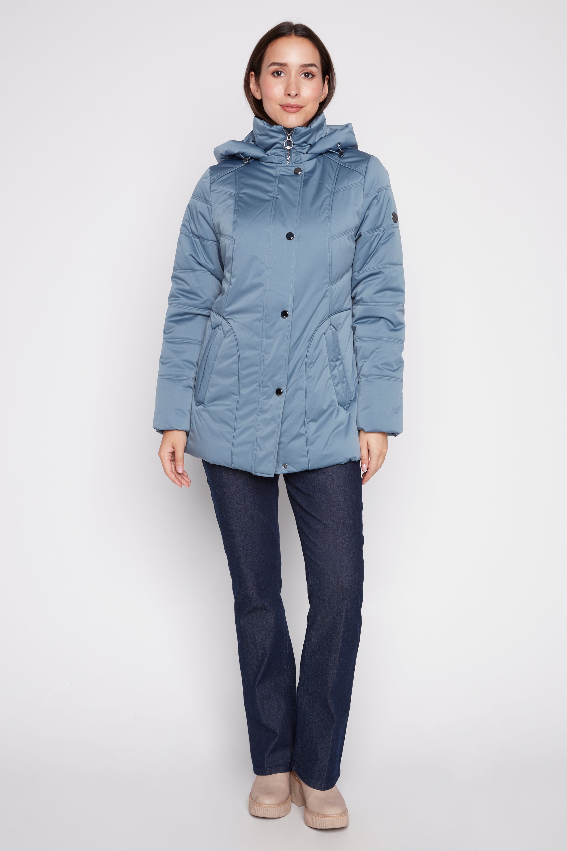 Quilted waterproof coat best sale