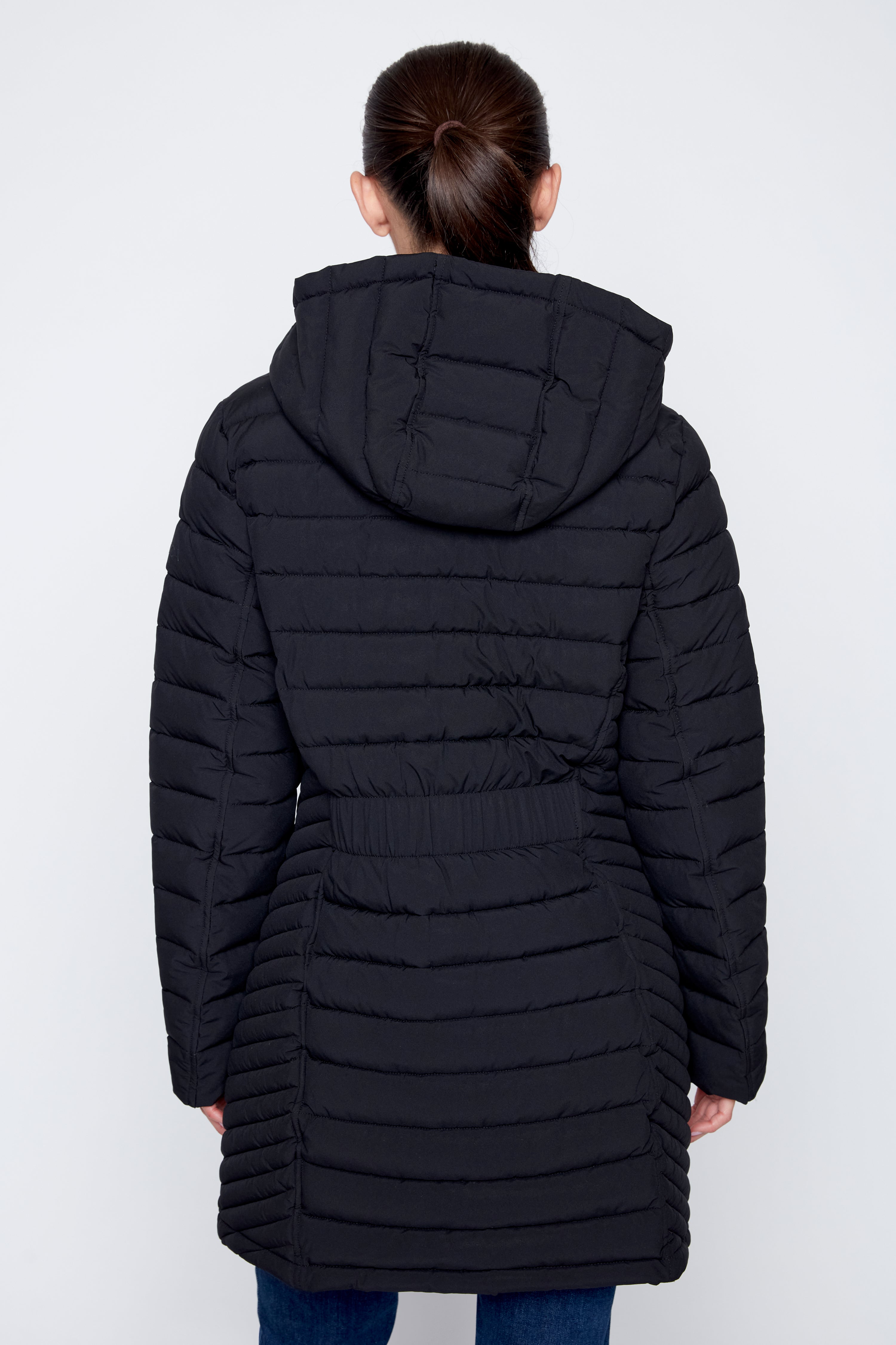 Detachable hood puffer jacket
