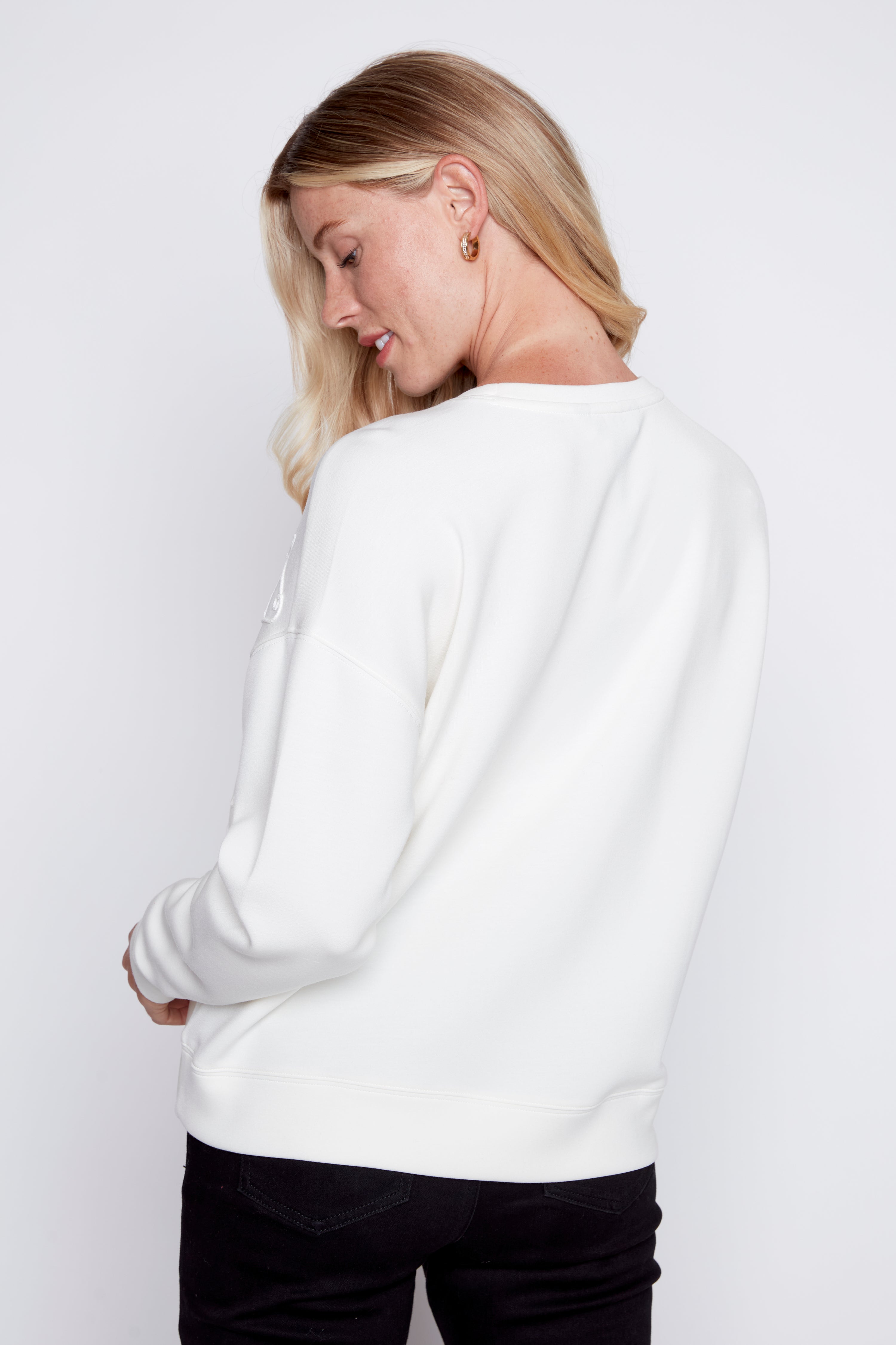 Cotton soutache detail sweater