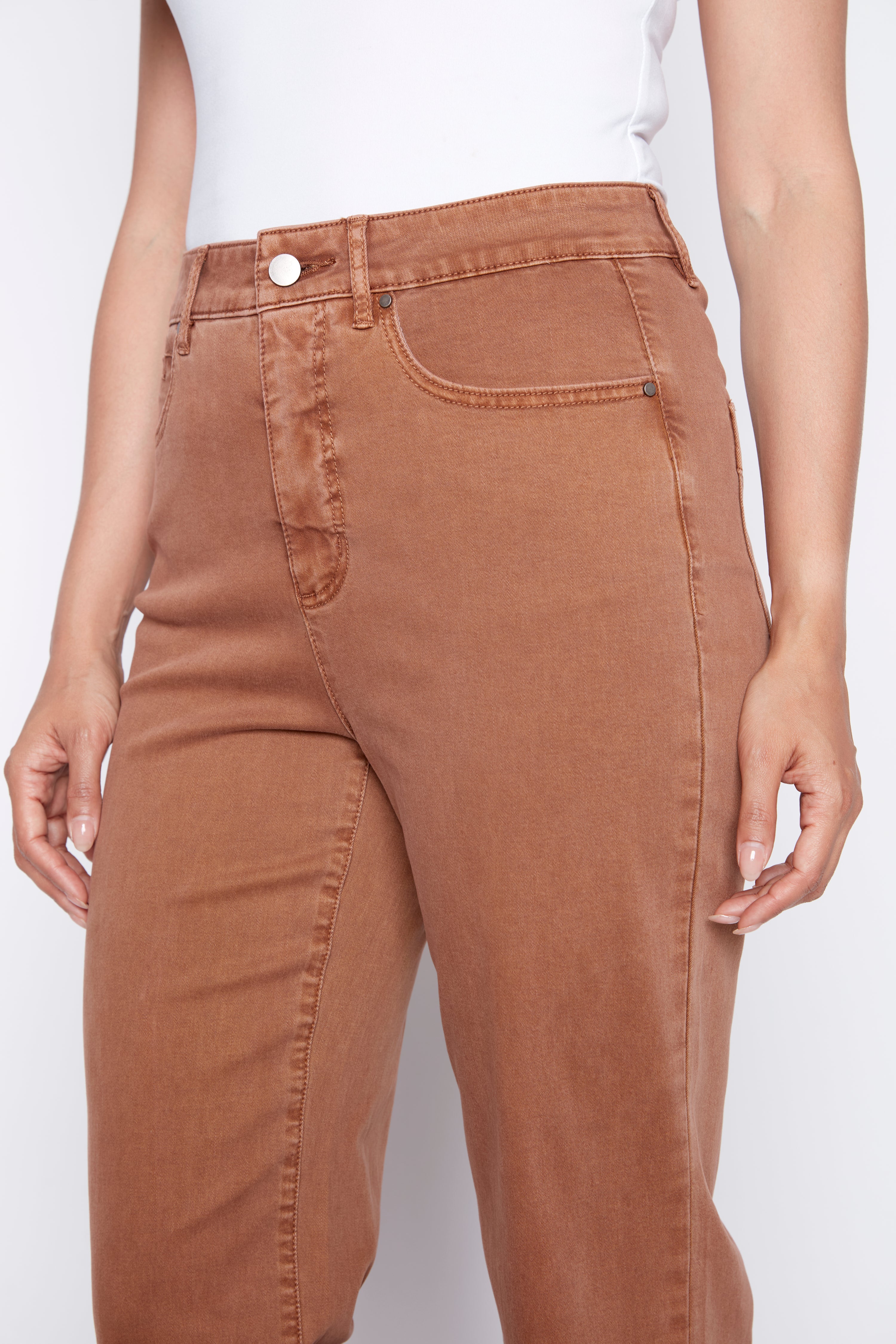 Wide leg color denim jean