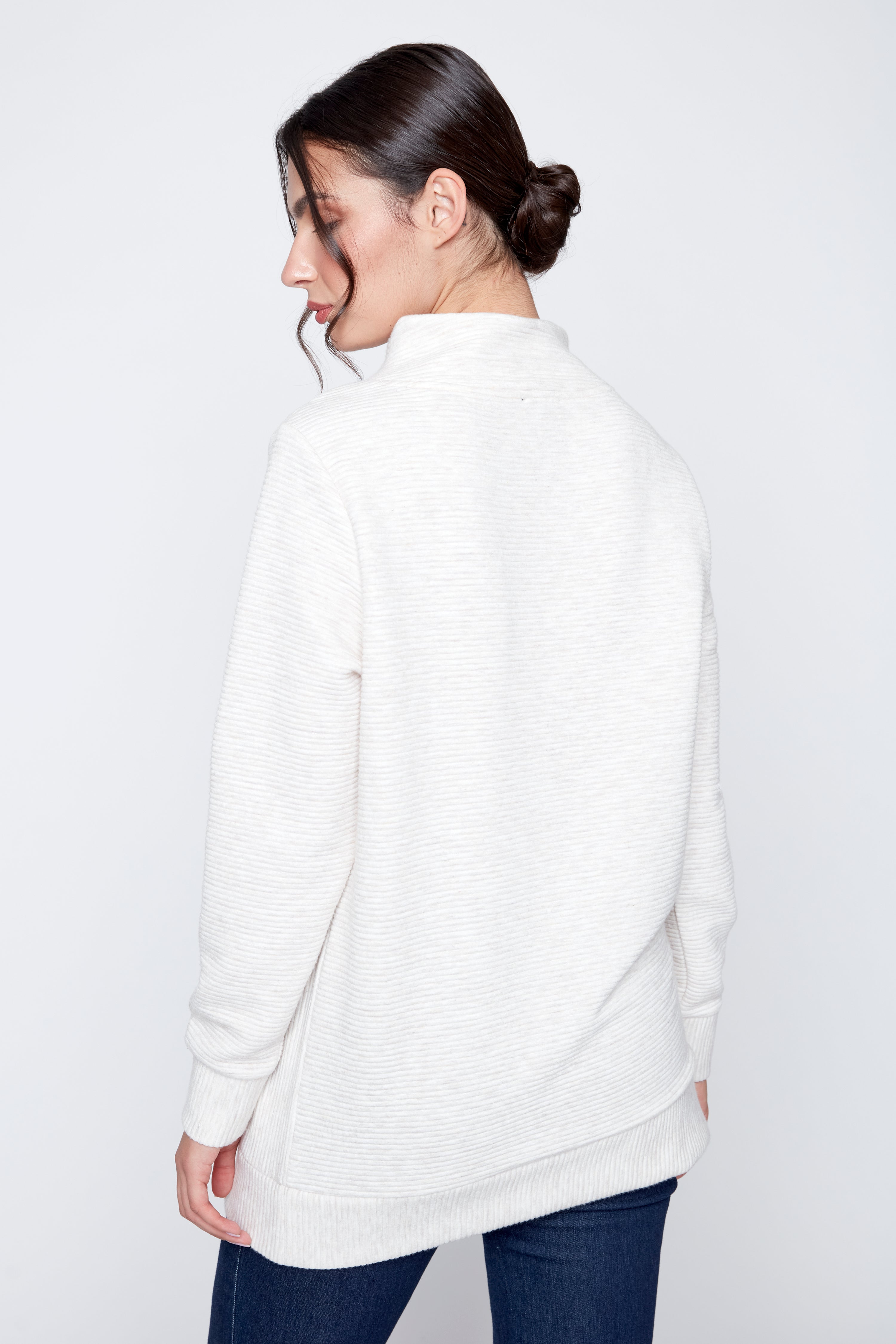 Quilted knit tunic