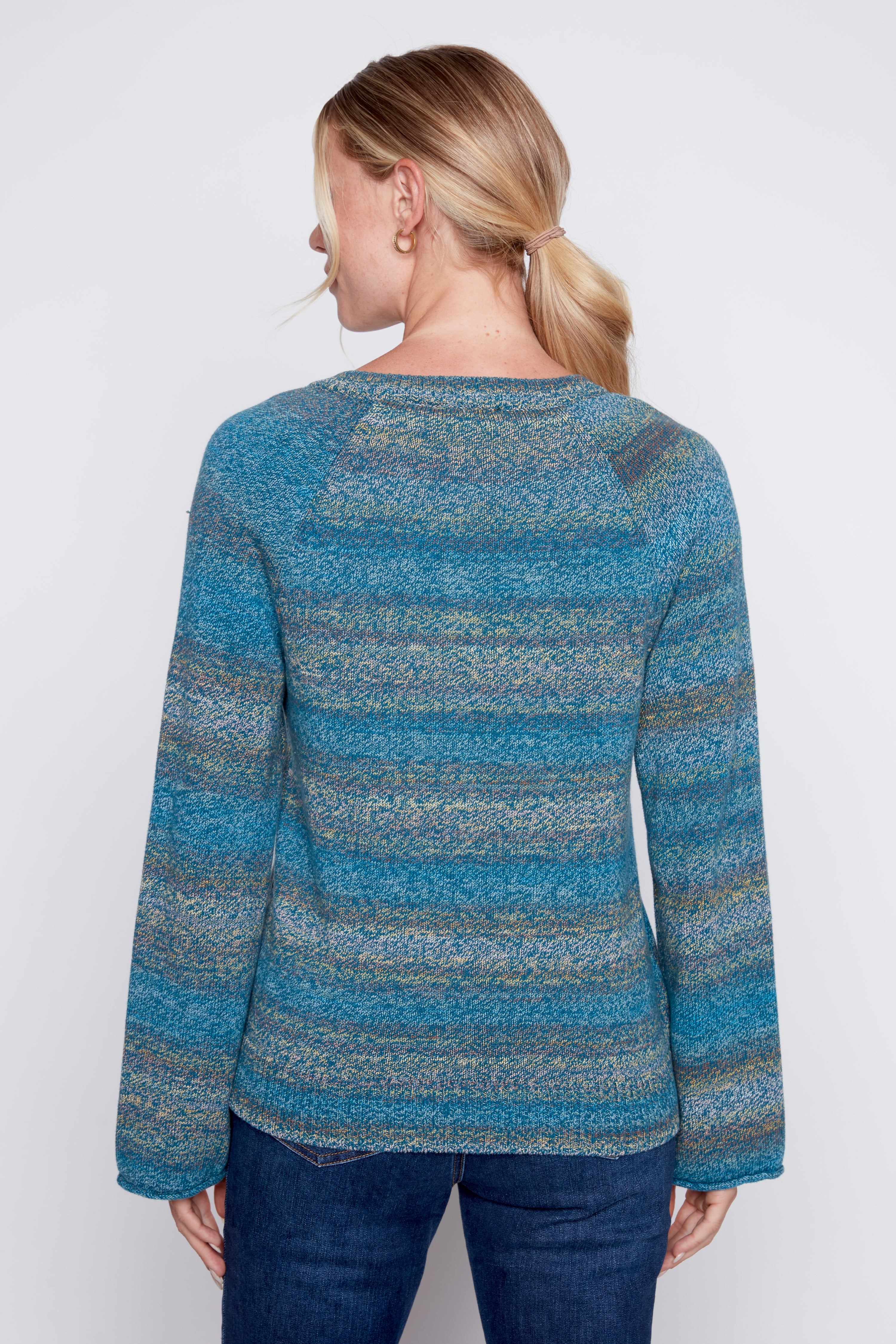 Cotton space dye sweater