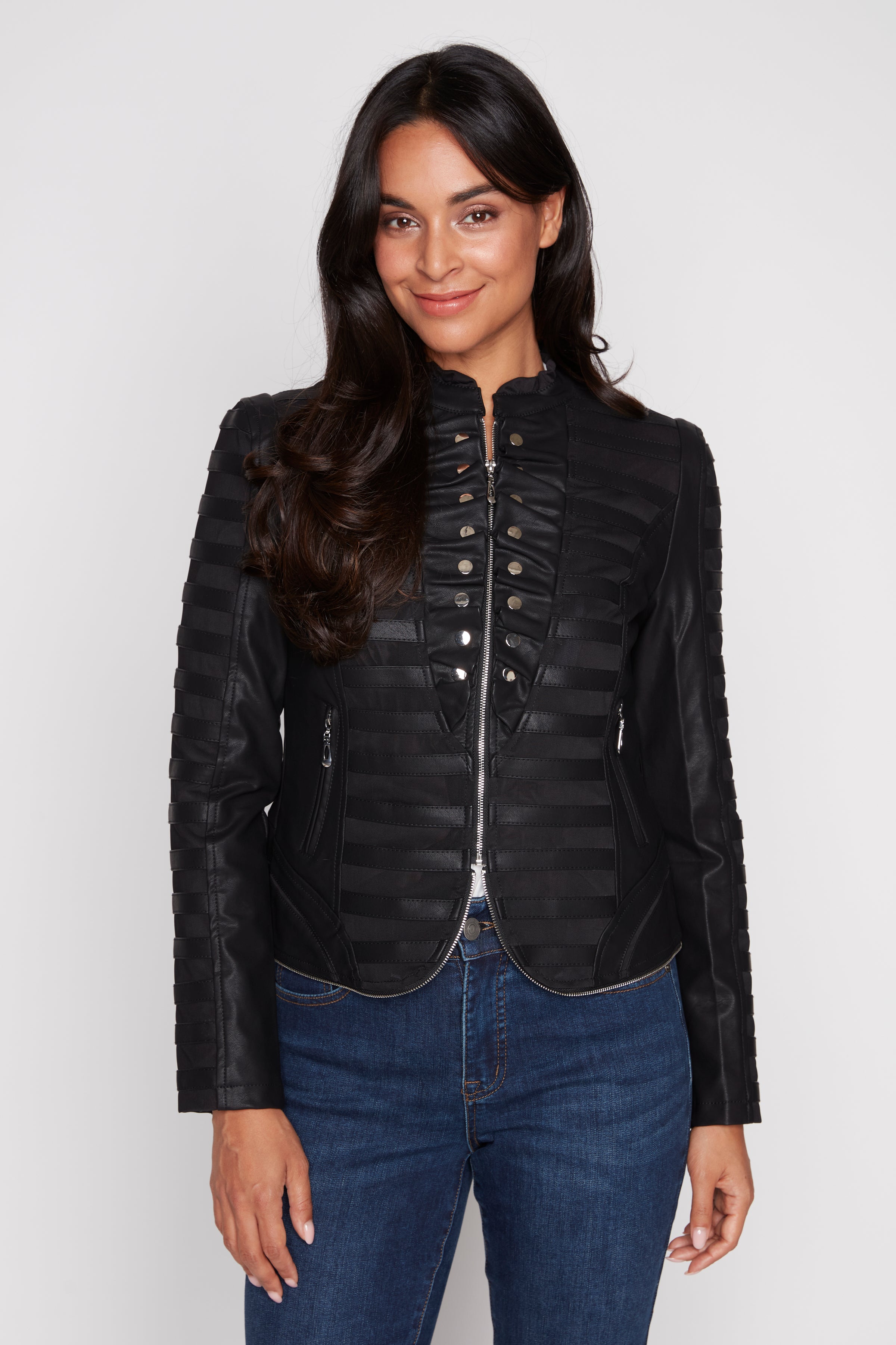 Pleather admiral jacket