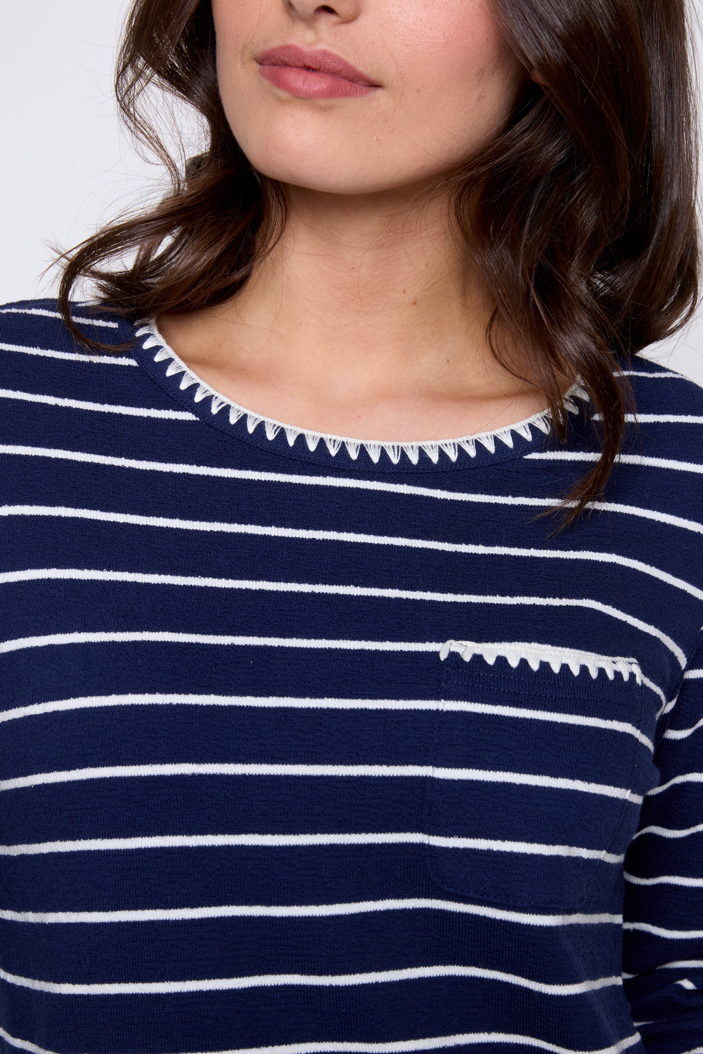 Stripe cotton t-shirt